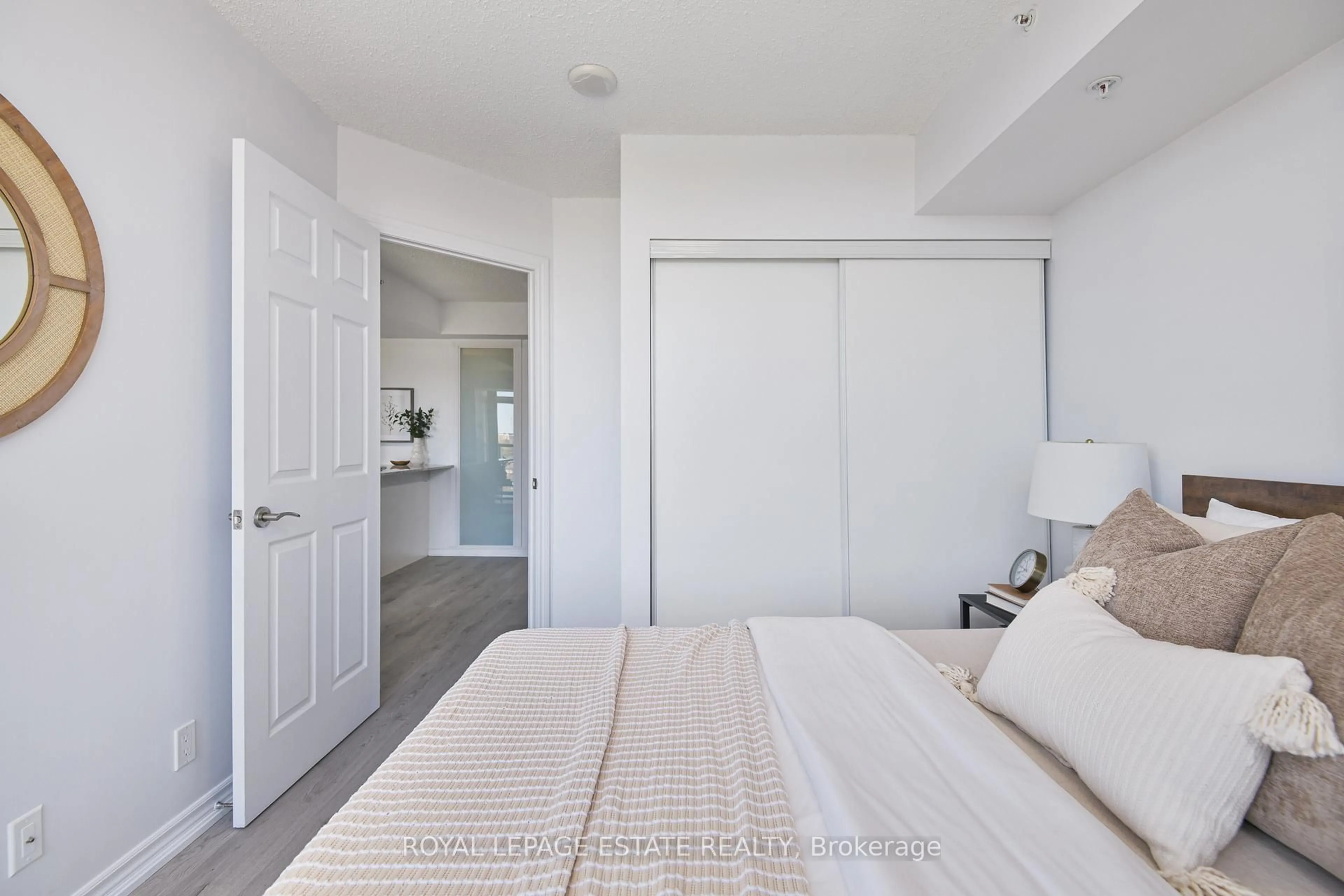 Bedroom with bed, unknown for 280 Donlands Ave #505, Toronto Ontario M4J 0A3