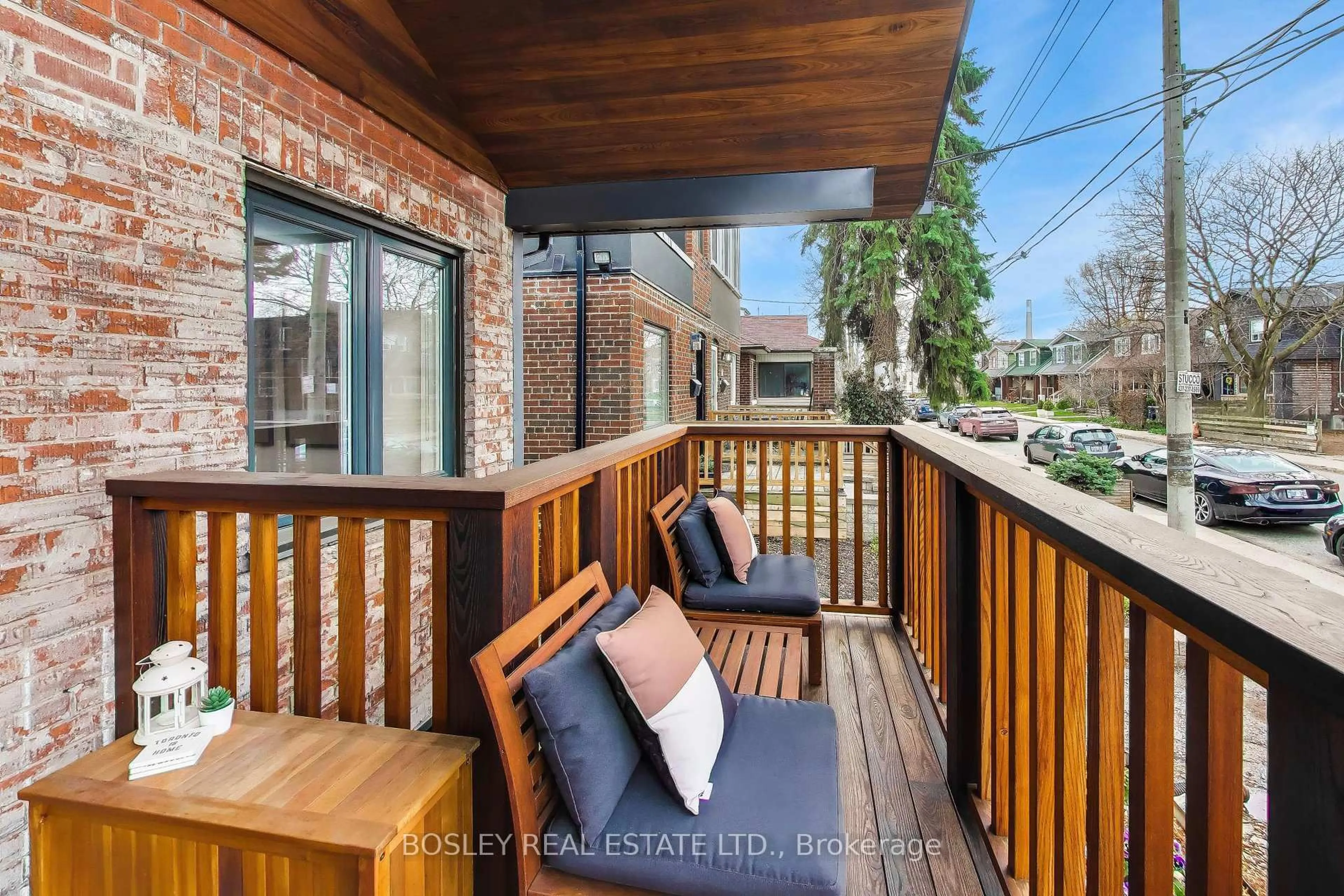 Balcony in the apartment, street for 45 Berkshire Ave, Toronto Ontario M4M 2Z6