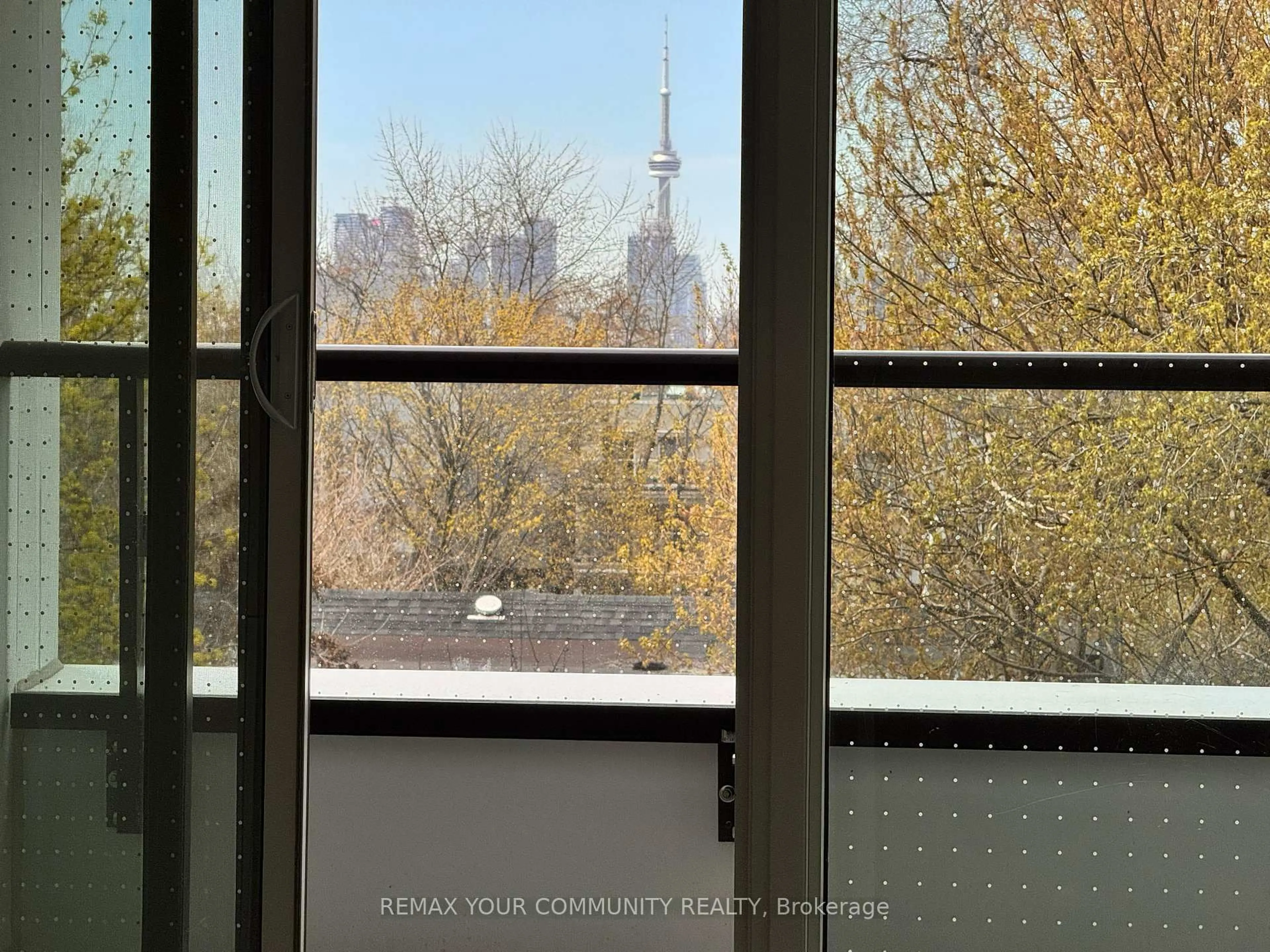 Balcony in the apartment, city buildings view from balcony for 1050 Eastern Ave #323, Toronto Ontario M4L 0B7