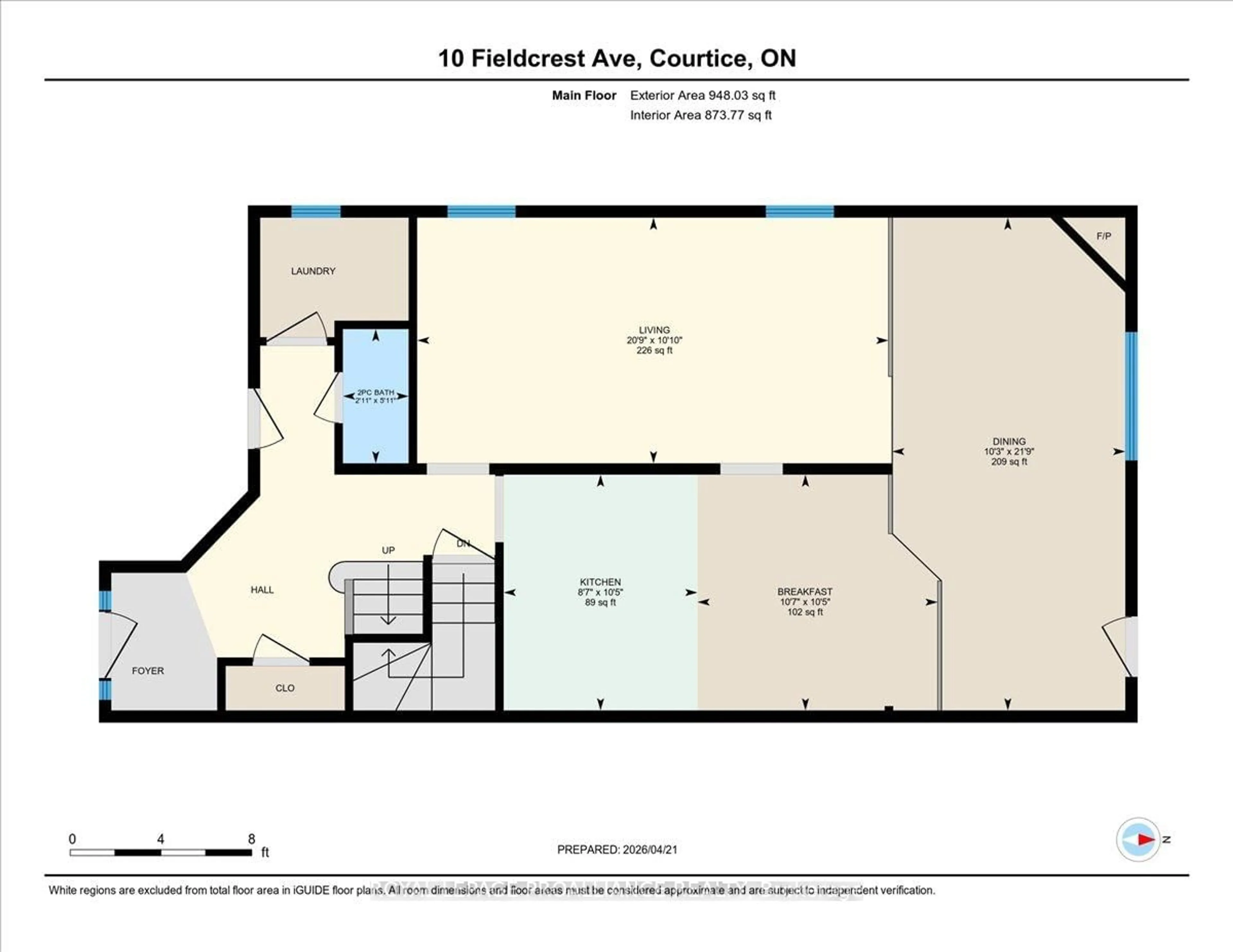 Floor plan for 10 Fieldcrest Ave, Clarington Ontario L1E 2X3