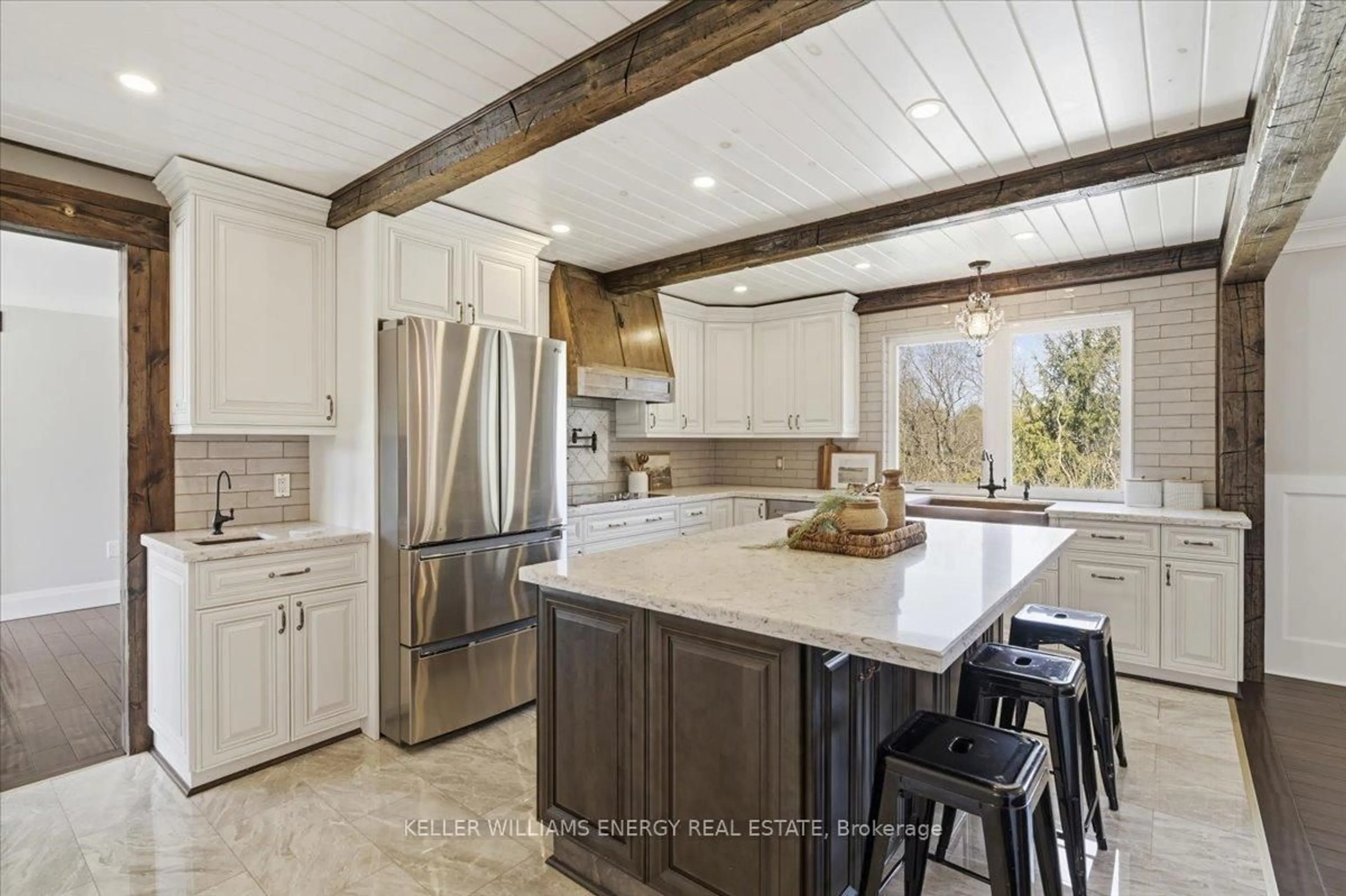 Open concept kitchen, ceramic/tile floor for 4800 Main St, Clarington Ontario L0B 1M0