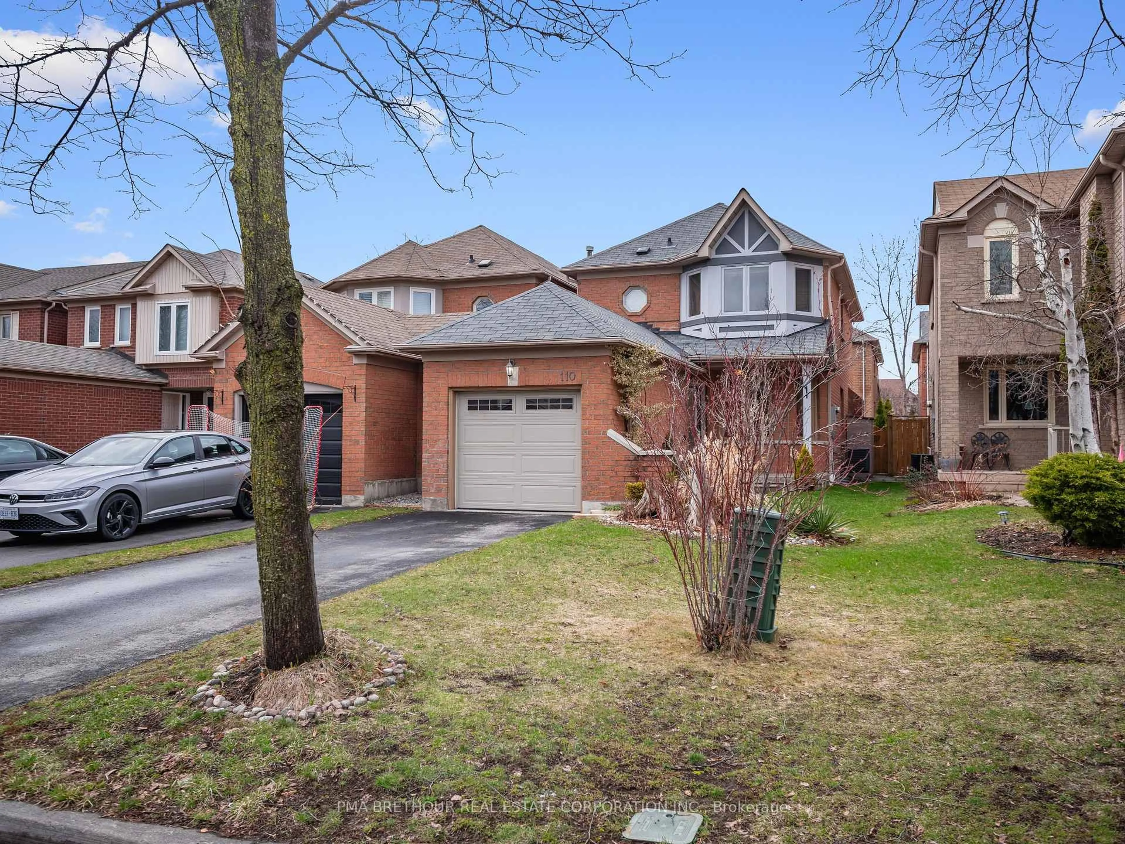 Home with brick exterior material, street for 110 White Pine Cres, Pickering Ontario L1V 6S3