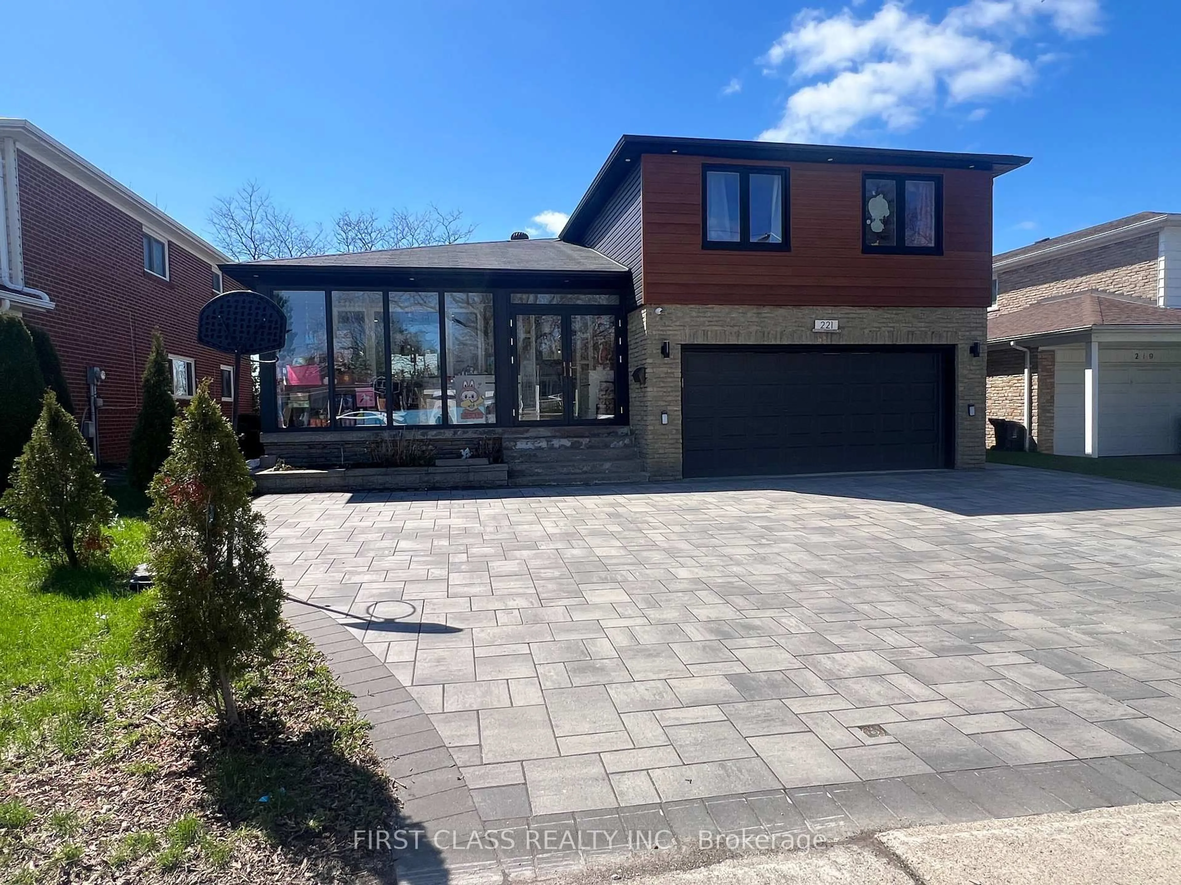 Home with brick exterior material, street for 221 Chartland Blvd, Toronto Ontario M1S 2S4