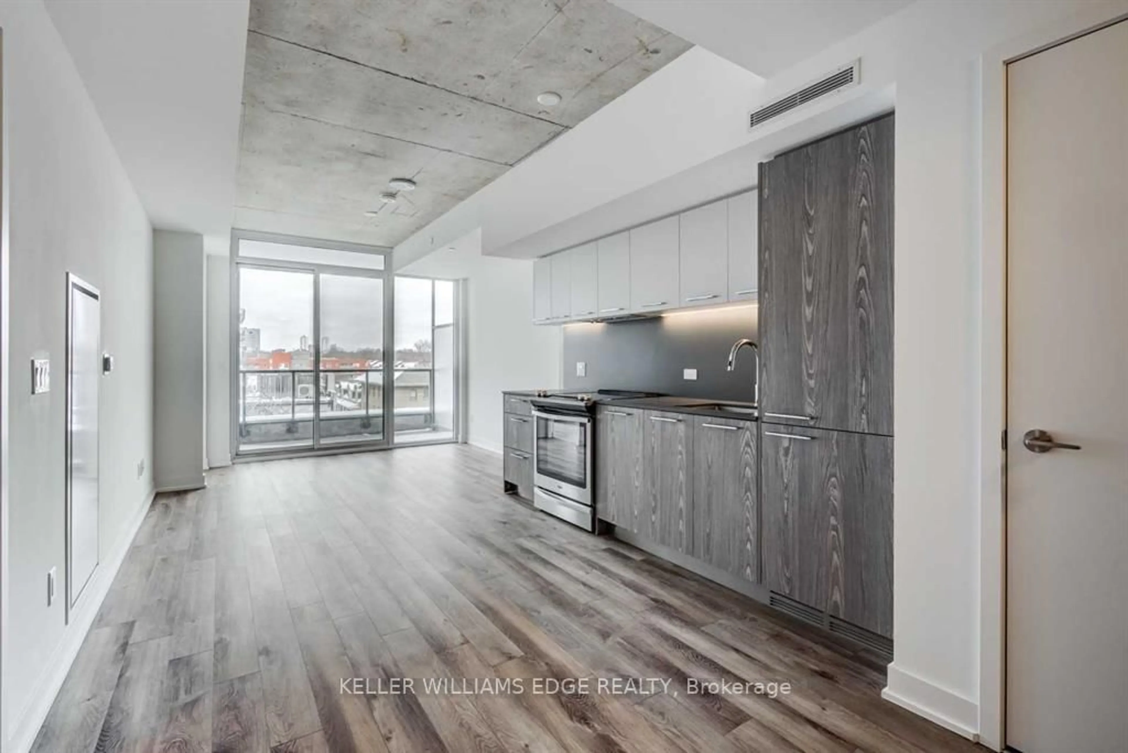 Open concept kitchen, unknown for 30 Baseball Pl #422, Toronto Ontario M4M 0E8