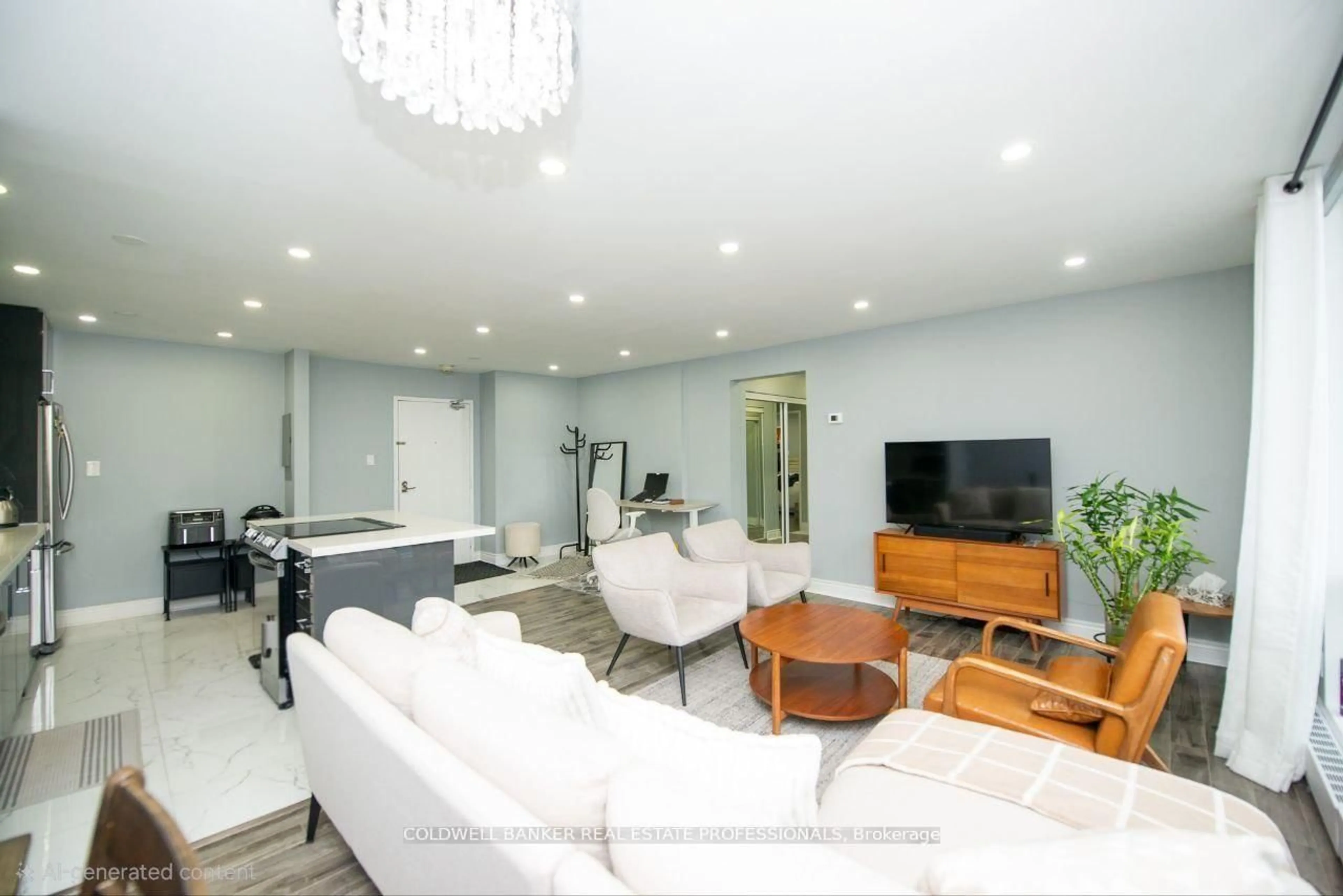 Living room with furniture, unknown for 1210 Radom St #1901, Pickering Ontario L1W 2Z3