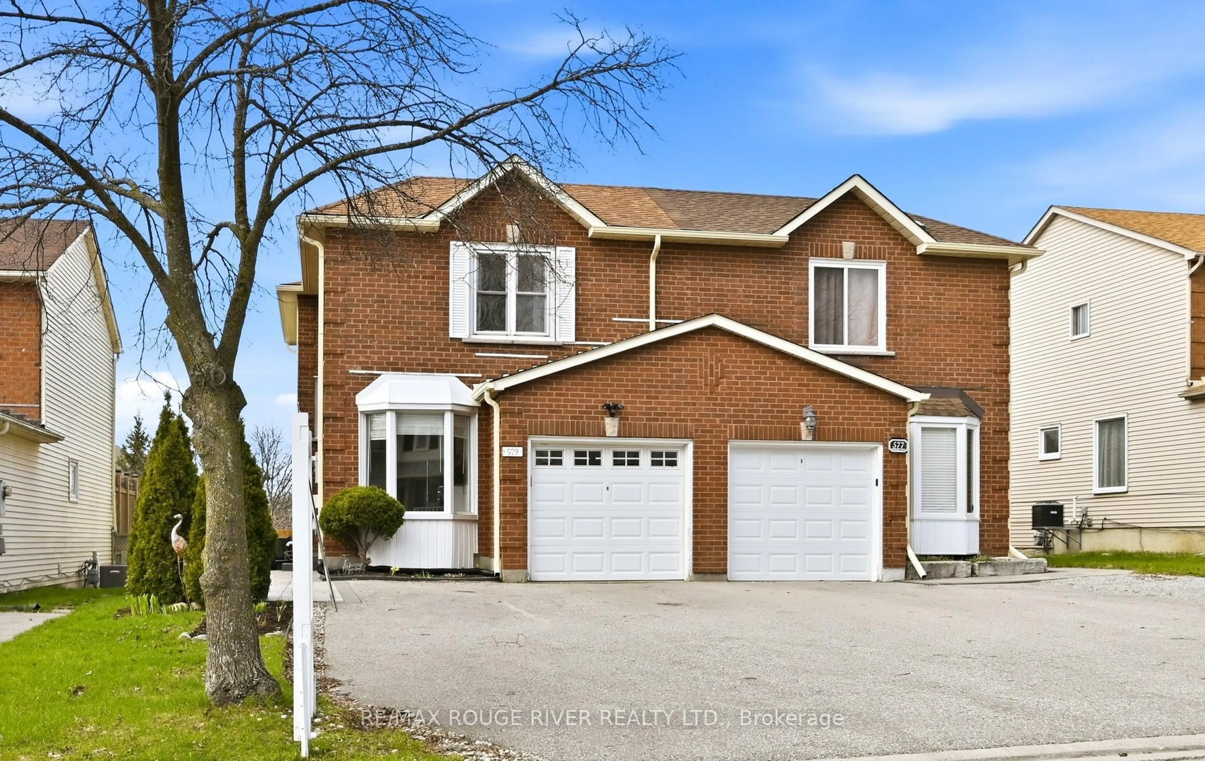 Home with brick exterior material, street for 579 Cobblehill Dr, Oshawa Ontario L1K 1Y6