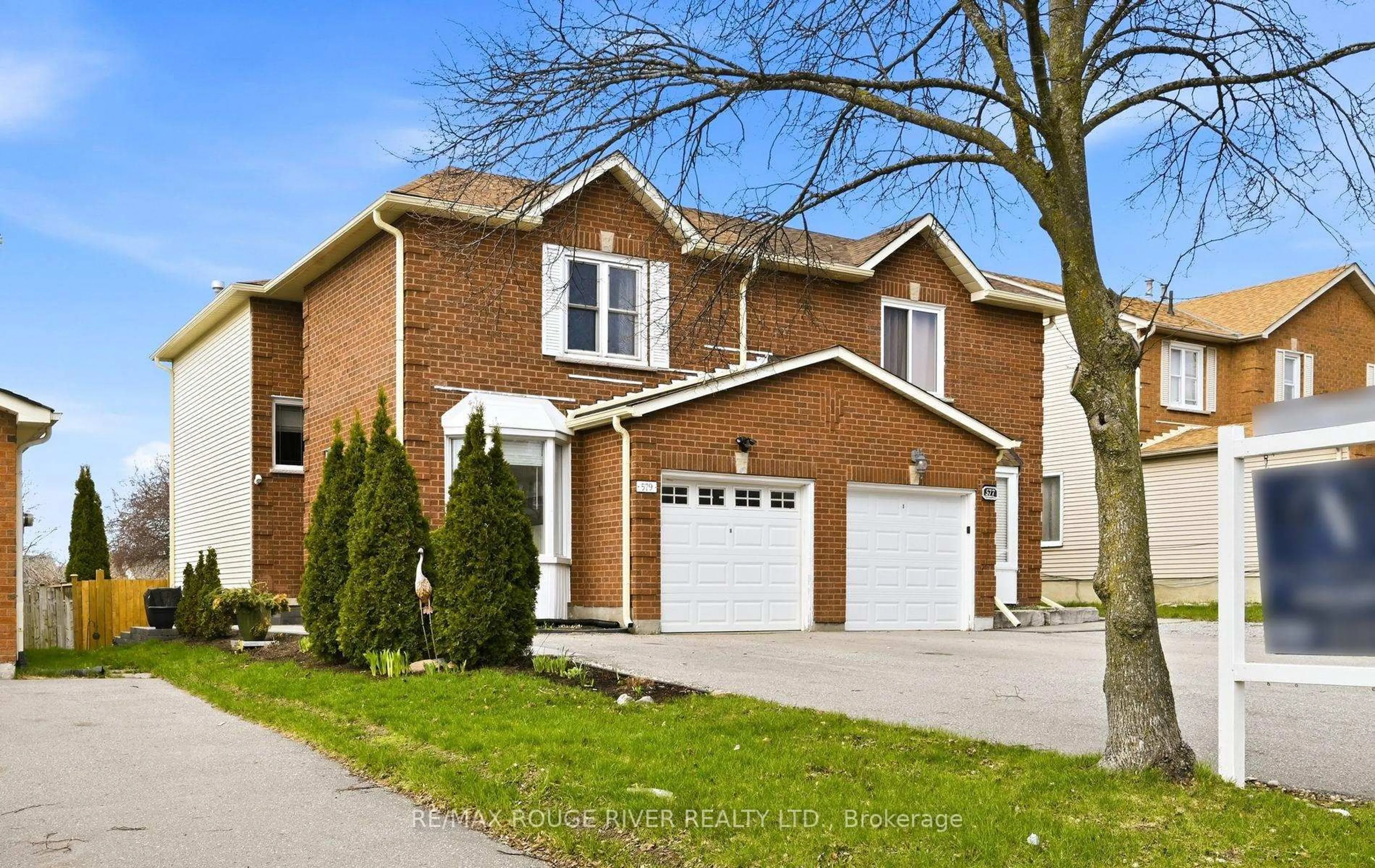 Home with brick exterior material, street for 579 Cobblehill Dr, Oshawa Ontario L1K 1Y6