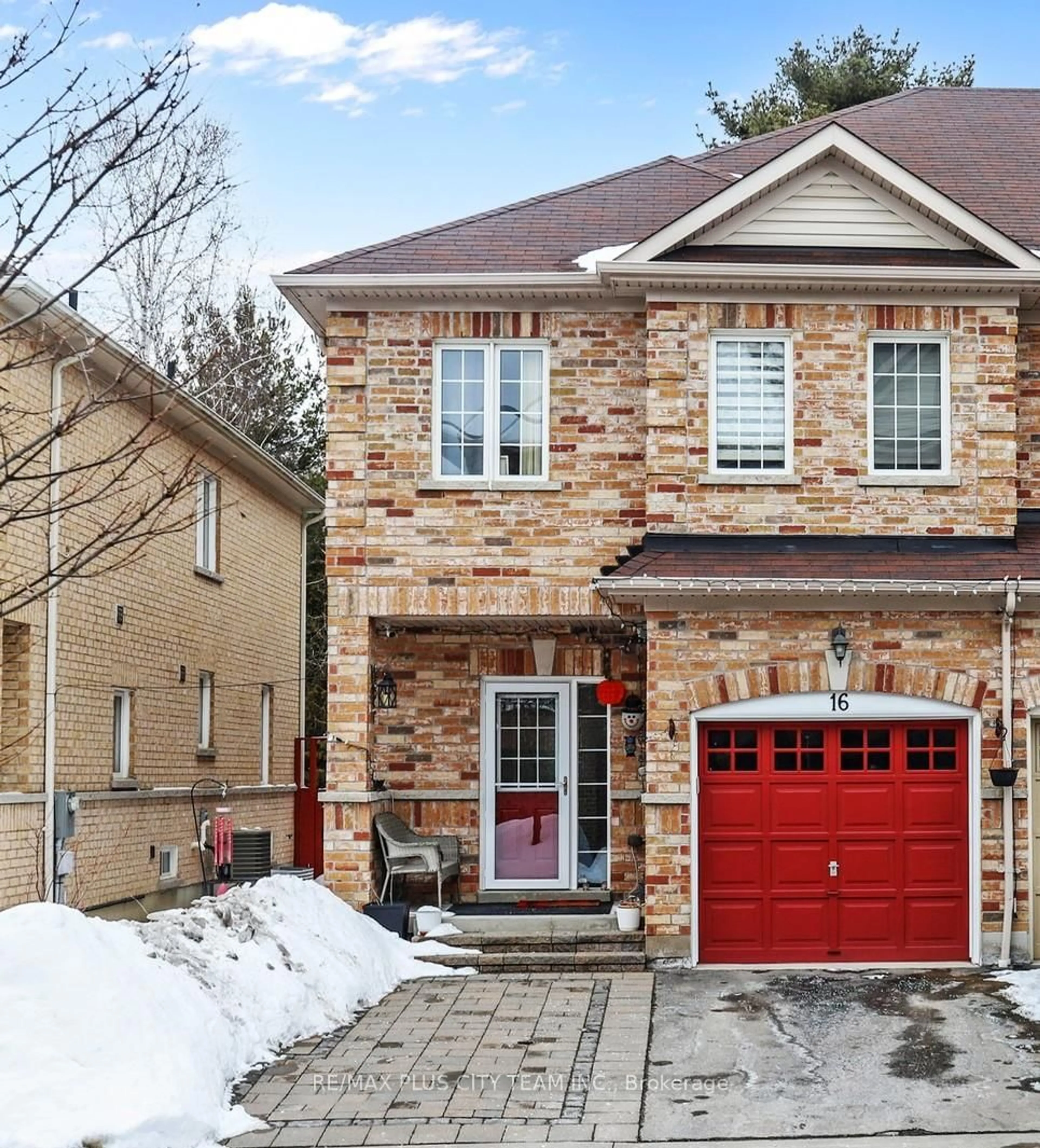 Home with brick exterior material, street for 16 Edison Way, Whitby Ontario L1R 0M3