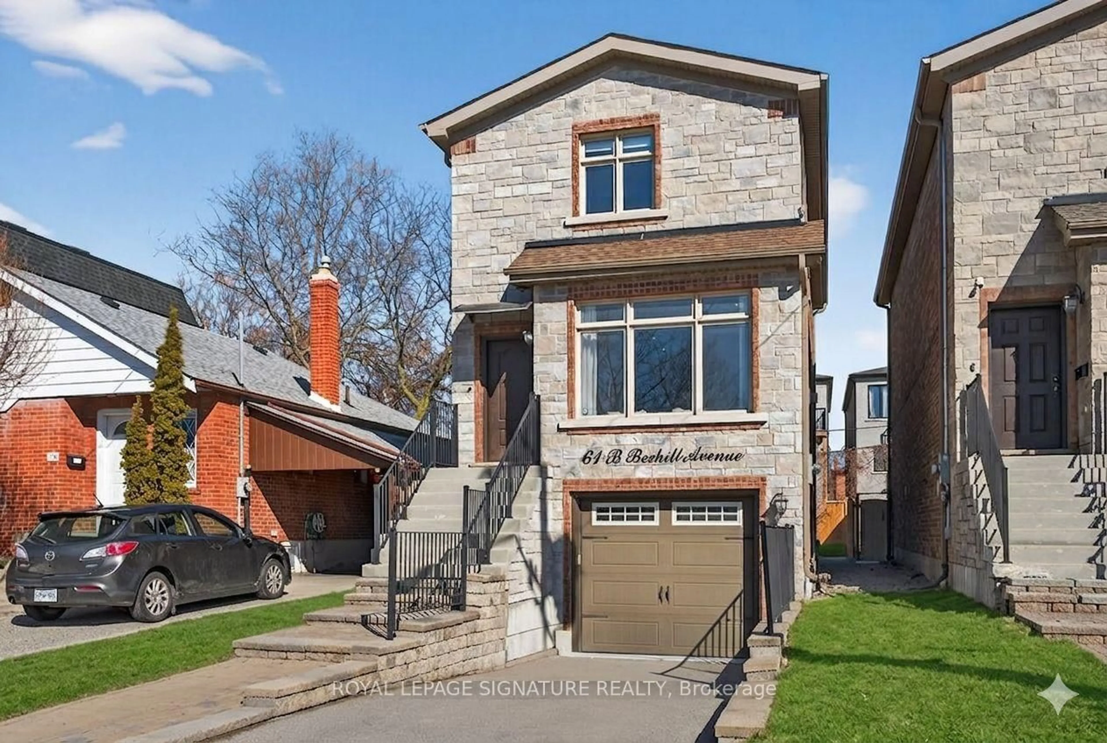 Home with brick exterior material, street for 61B Bexhill Ave, Toronto Ontario M1L 3B7