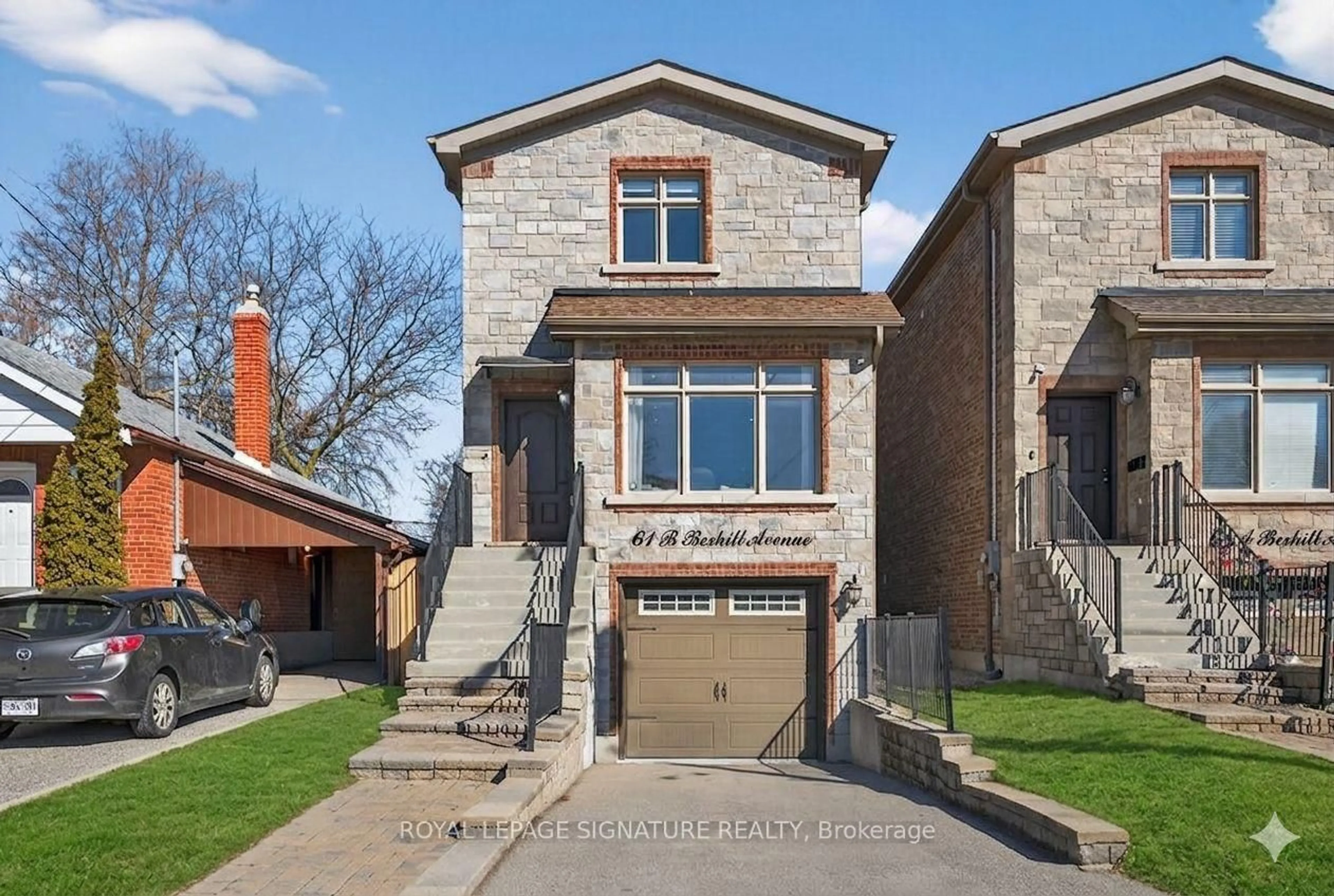 Home with brick exterior material, street for 61B Bexhill Ave, Toronto Ontario M1L 3B7