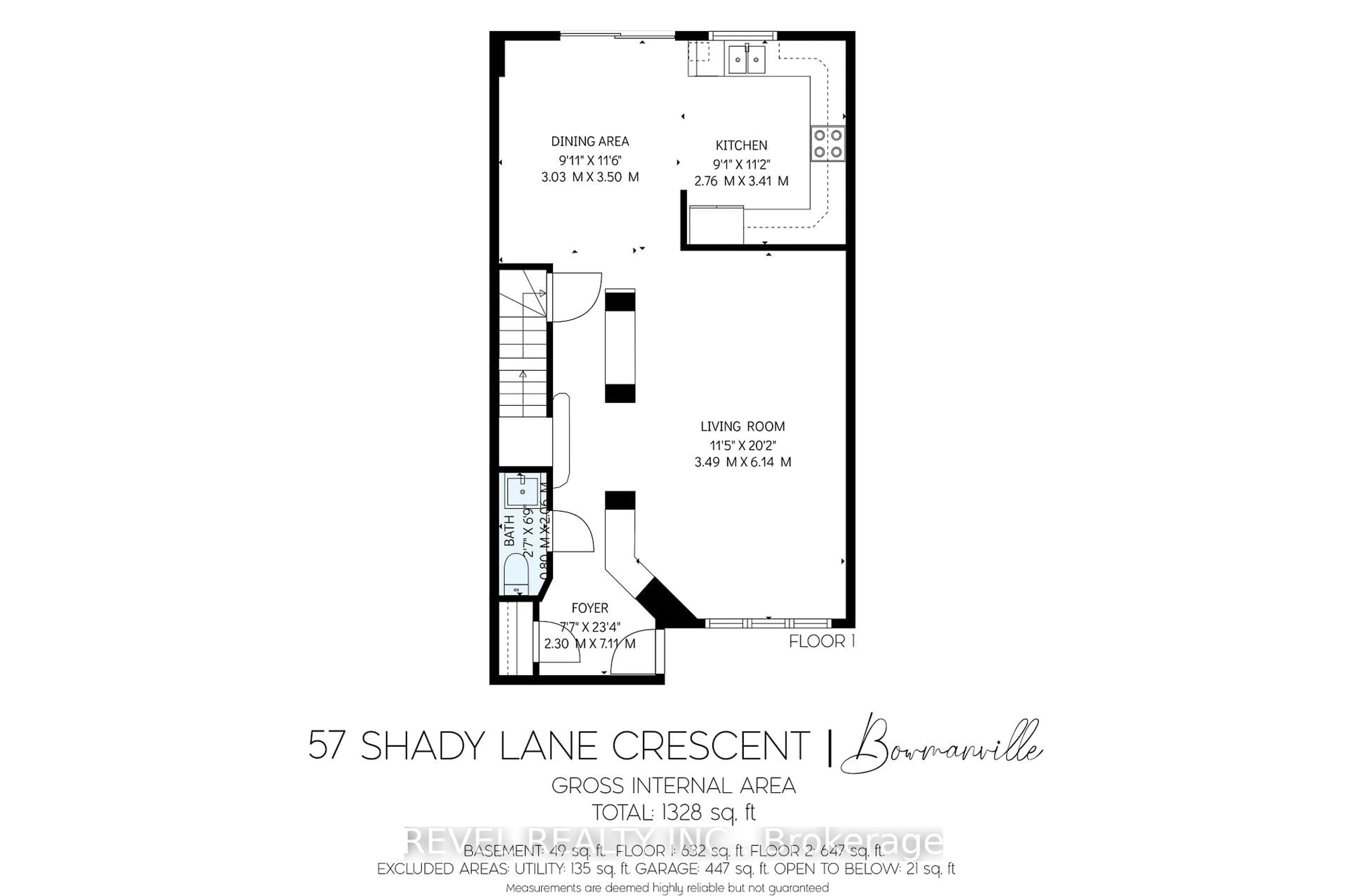 Floor plan for 57 Shady Lane Cres, Clarington Ontario L1C 5B2