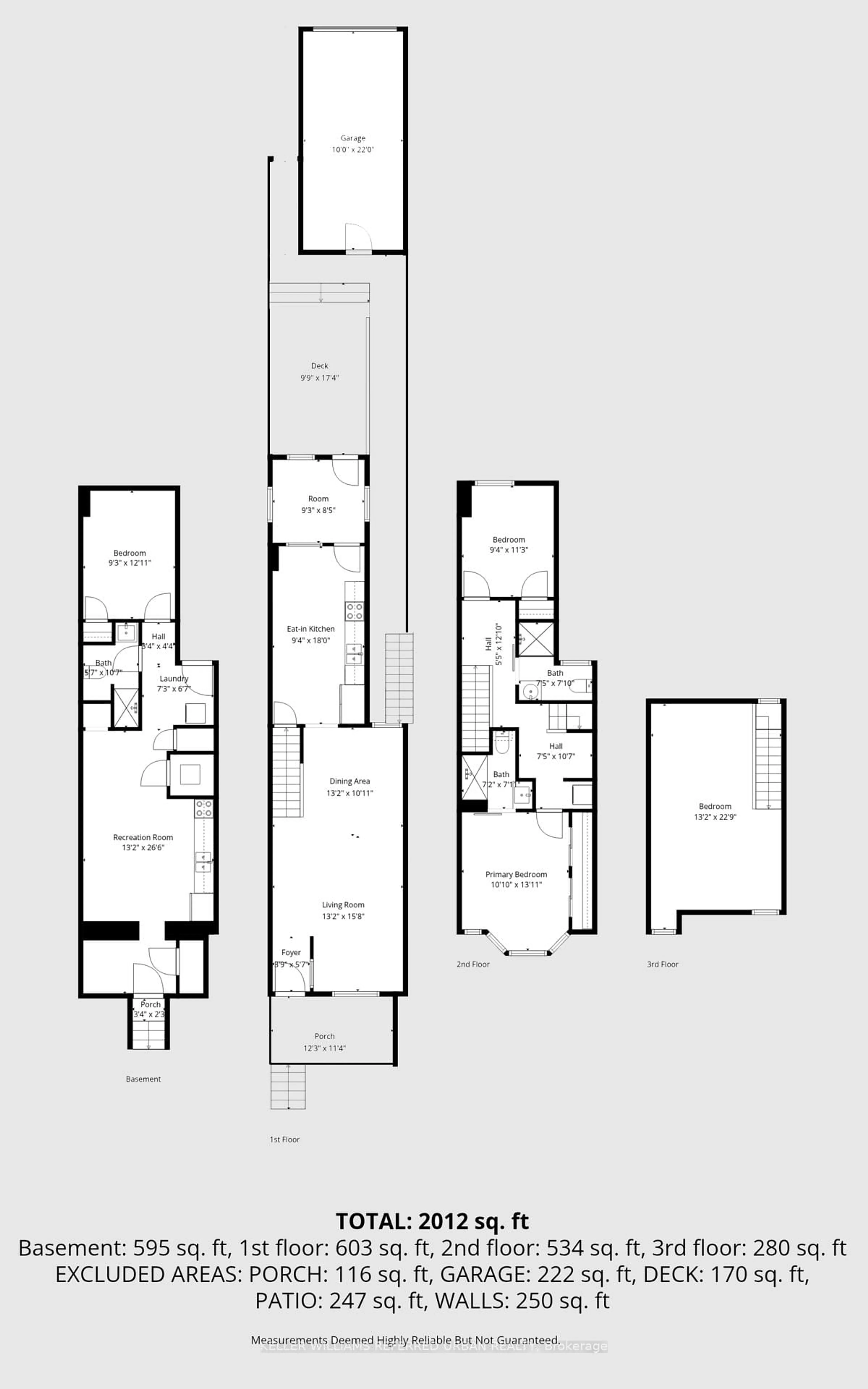 Floor plan for 522 Eastern Ave, Toronto Ontario M4M 1C7