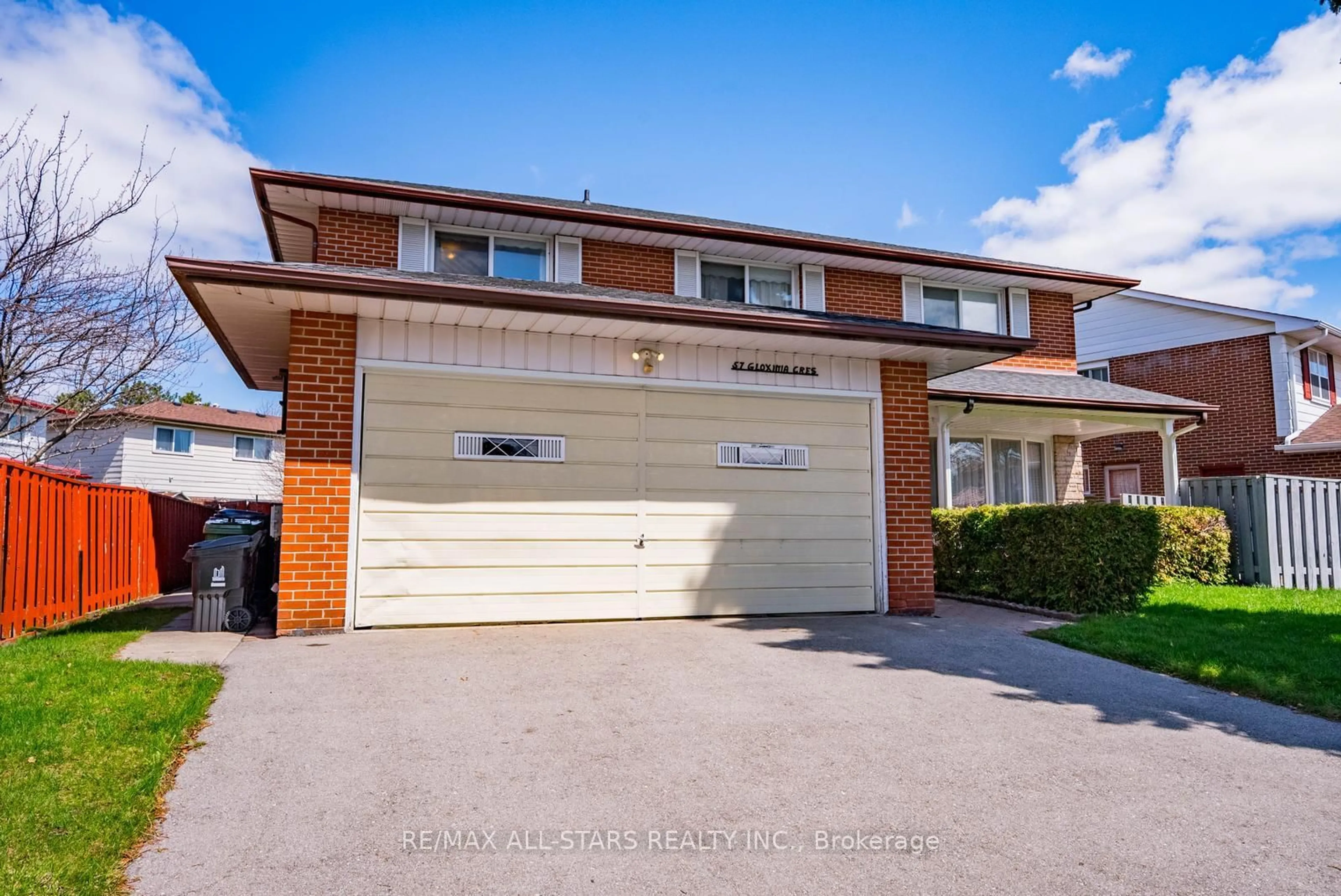 Home with brick exterior material, street for 57 Gloxinia Cres, Toronto Ontario M1W 2C5