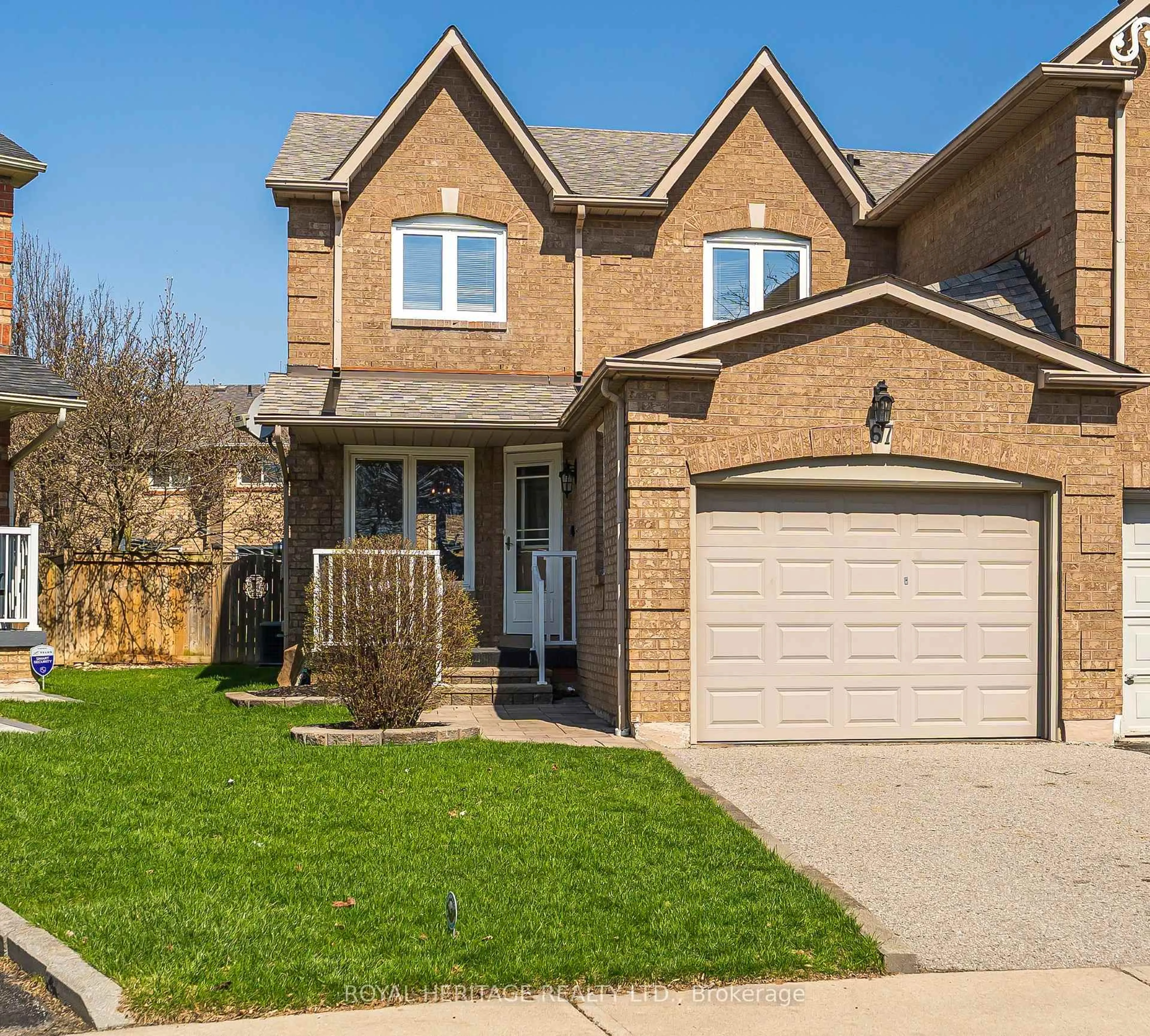 Home with brick exterior material, street for 67 Hughes Cres, Ajax Ontario L1T 3P8