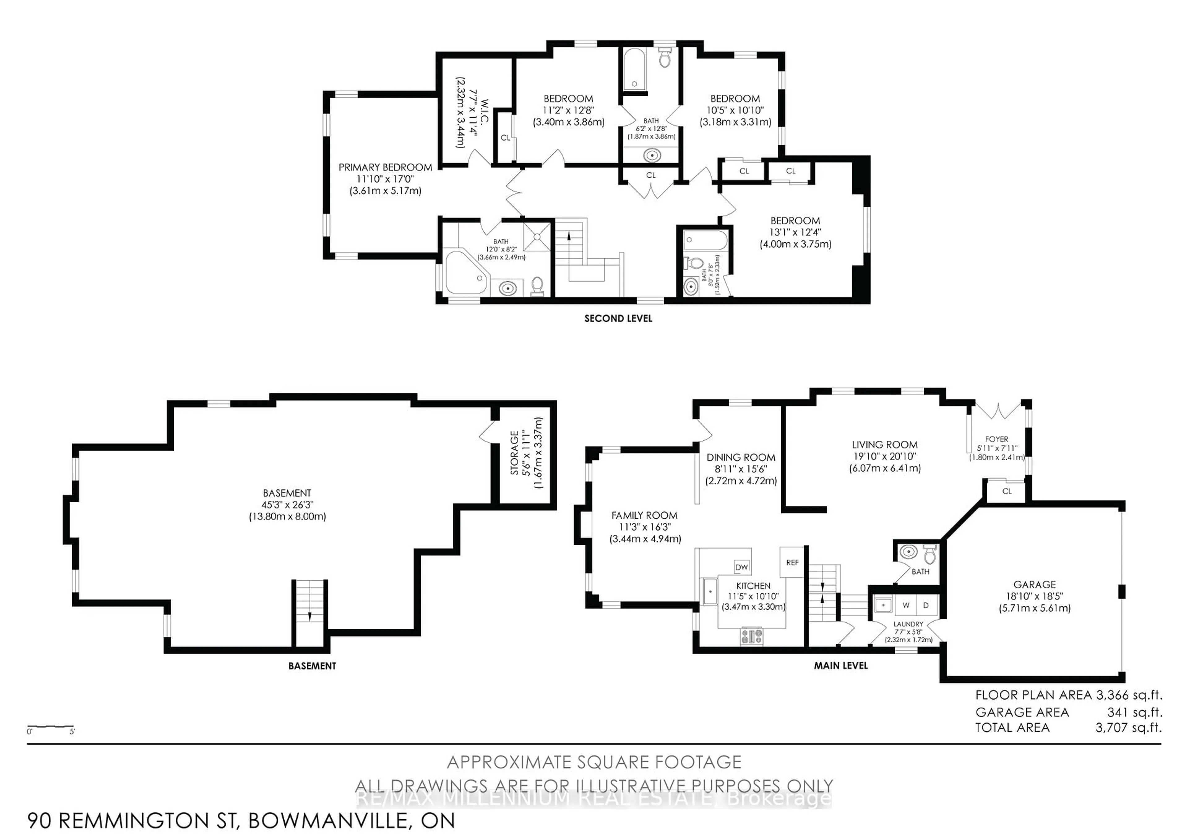 Floor plan for 90 Remmington St, Clarington Ontario L1C 0J8