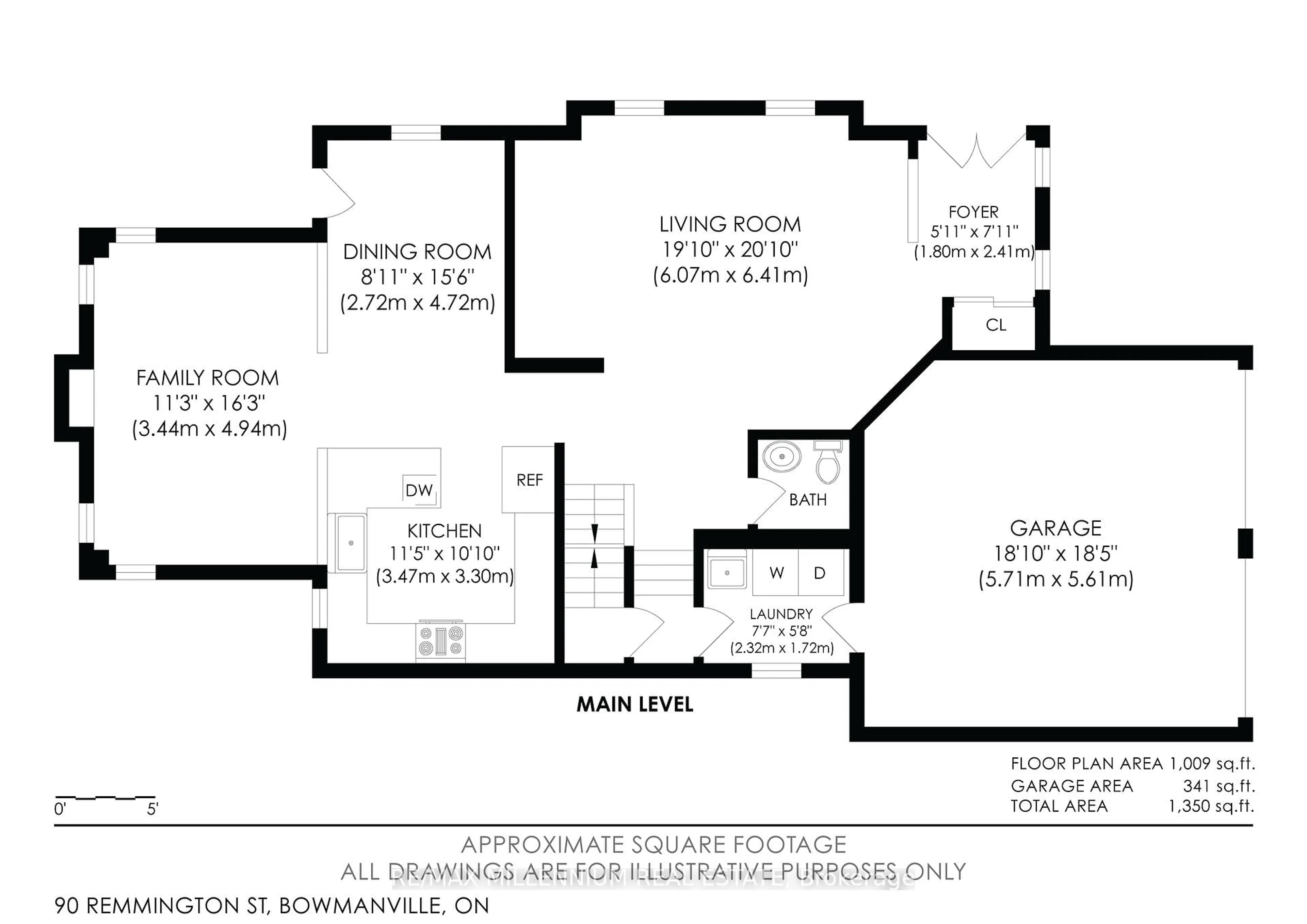 Floor plan for 90 Remmington St, Clarington Ontario L1C 0J8