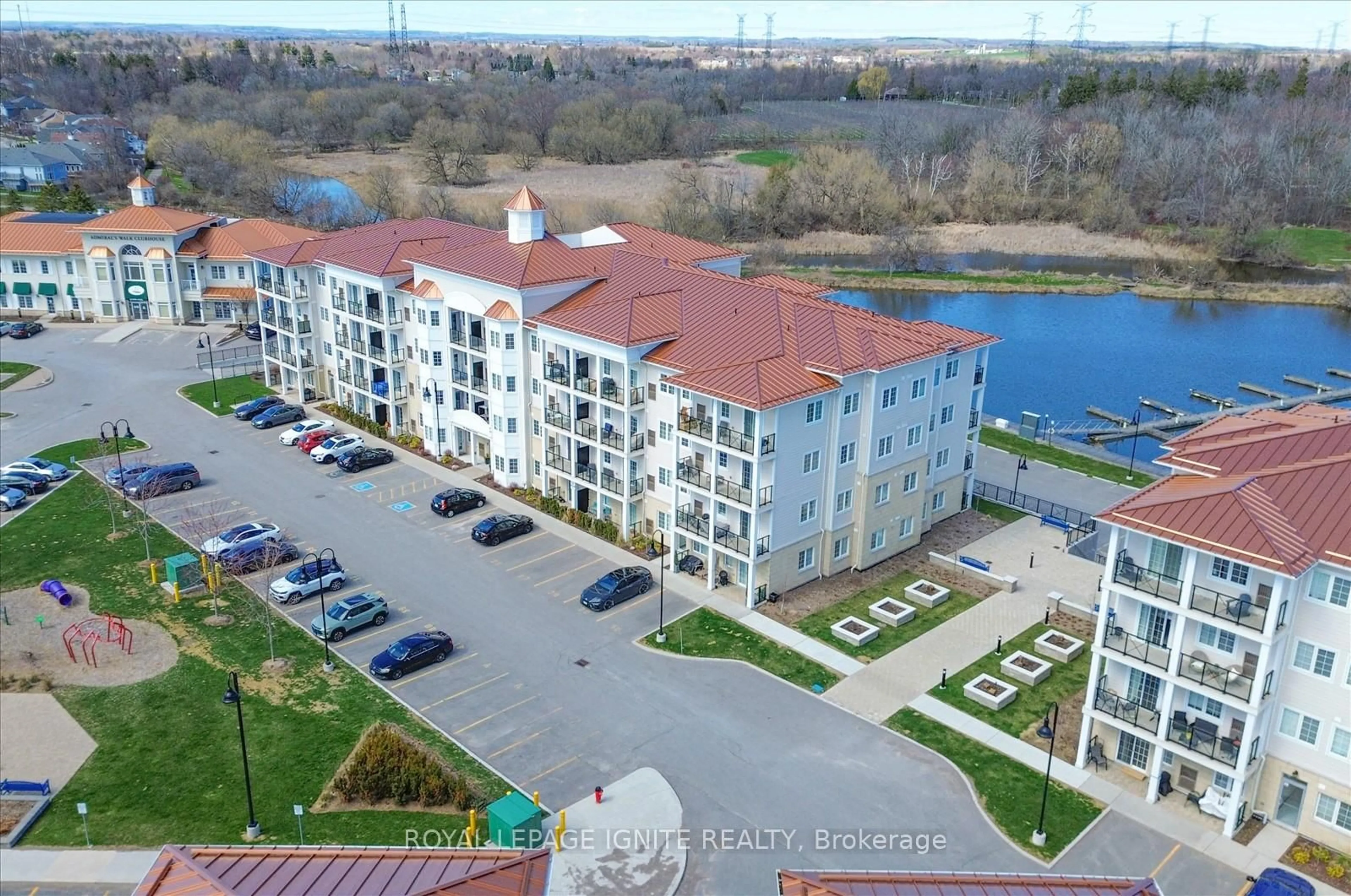 A pic from outside/outdoor area/front of a property/back of a property/a pic from drone, water/lake/river/ocean view for 80 Shipway Ave #215, Clarington Ontario L1B 0V8