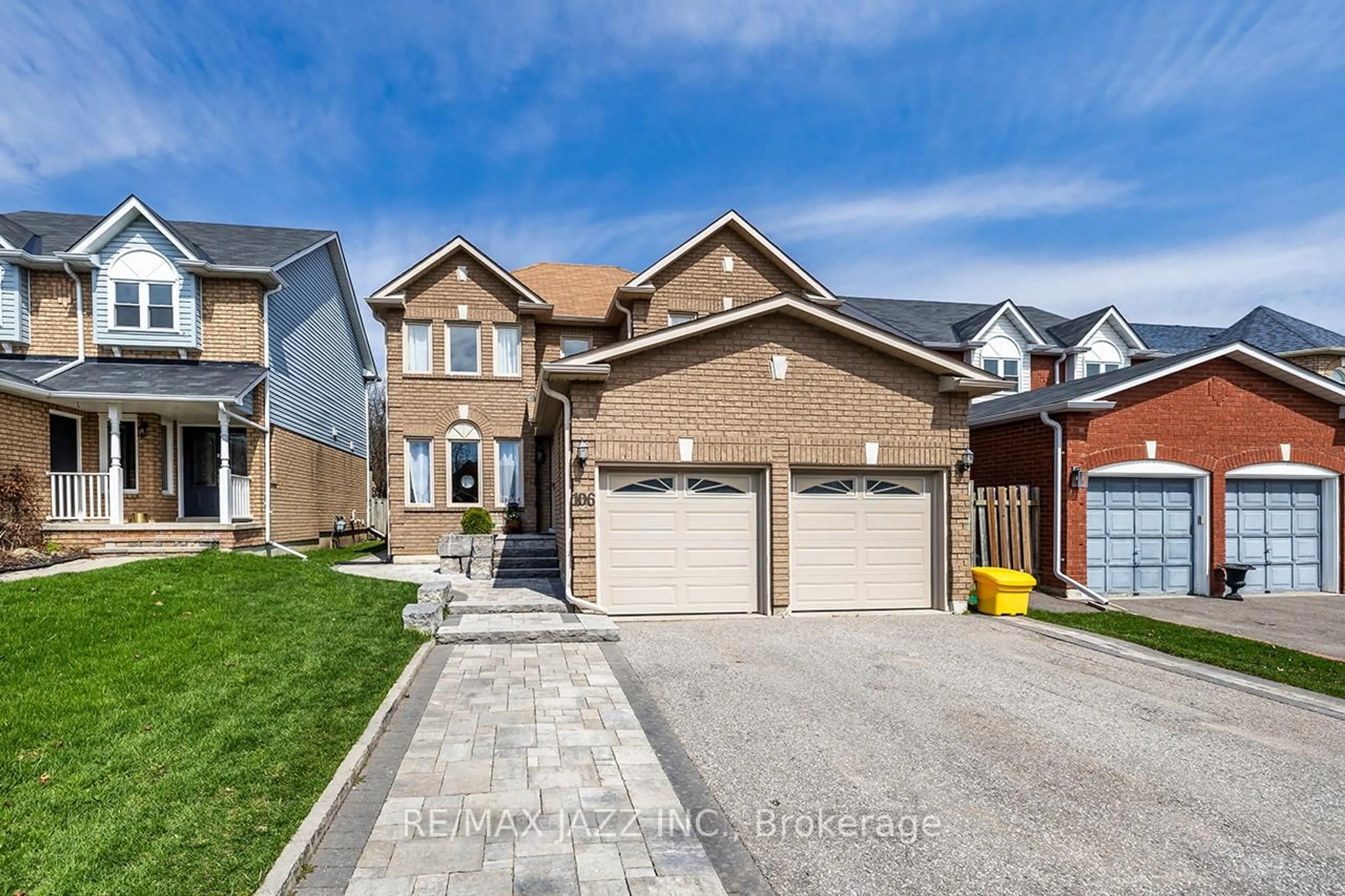 Home with brick exterior material, street for 106 Apple Blossom Blvd, Clarington Ontario L1C 4T7