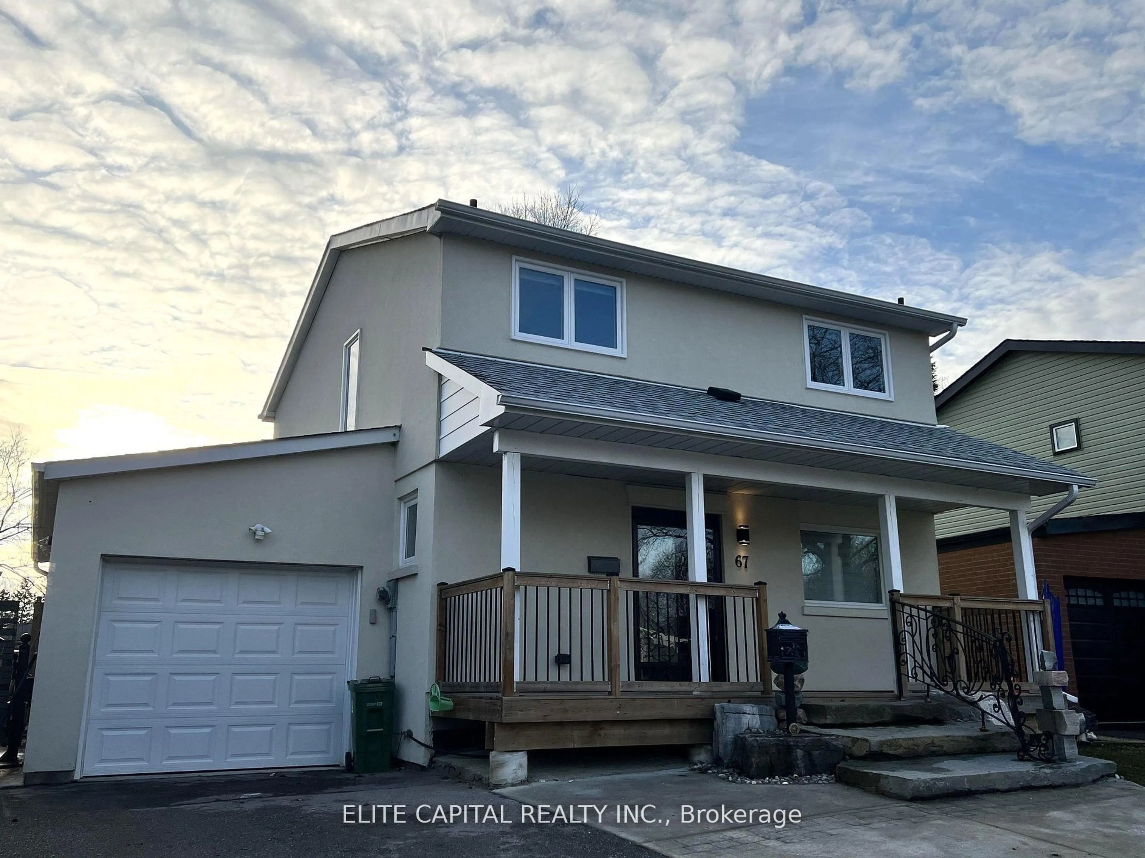 Home with vinyl exterior material, street for 67 Hutcherson Sq, Toronto Ontario M1B 1C5