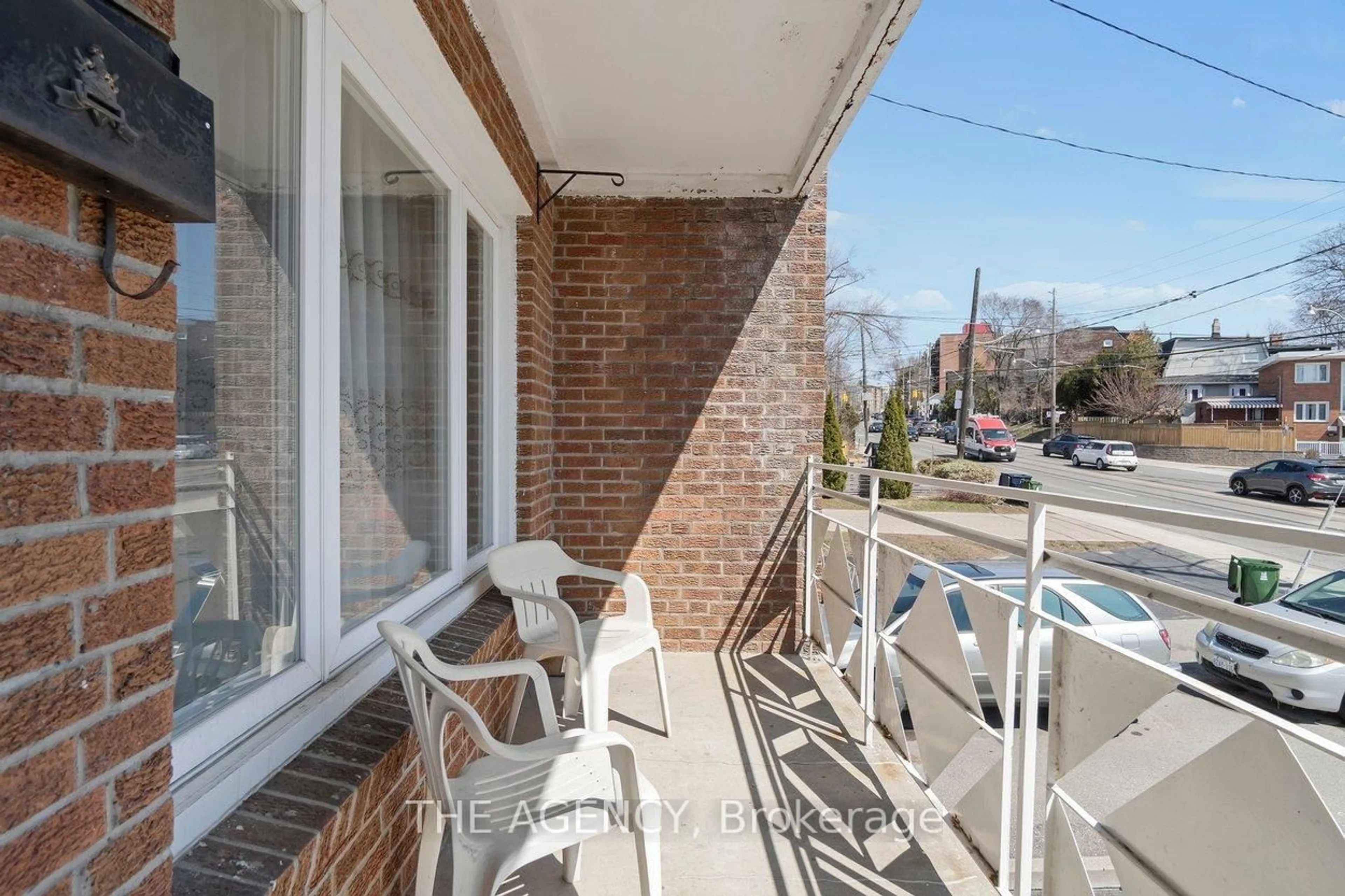 Balcony in the apartment, street for 402 Kingston Rd, Toronto Ontario M4L 1T9