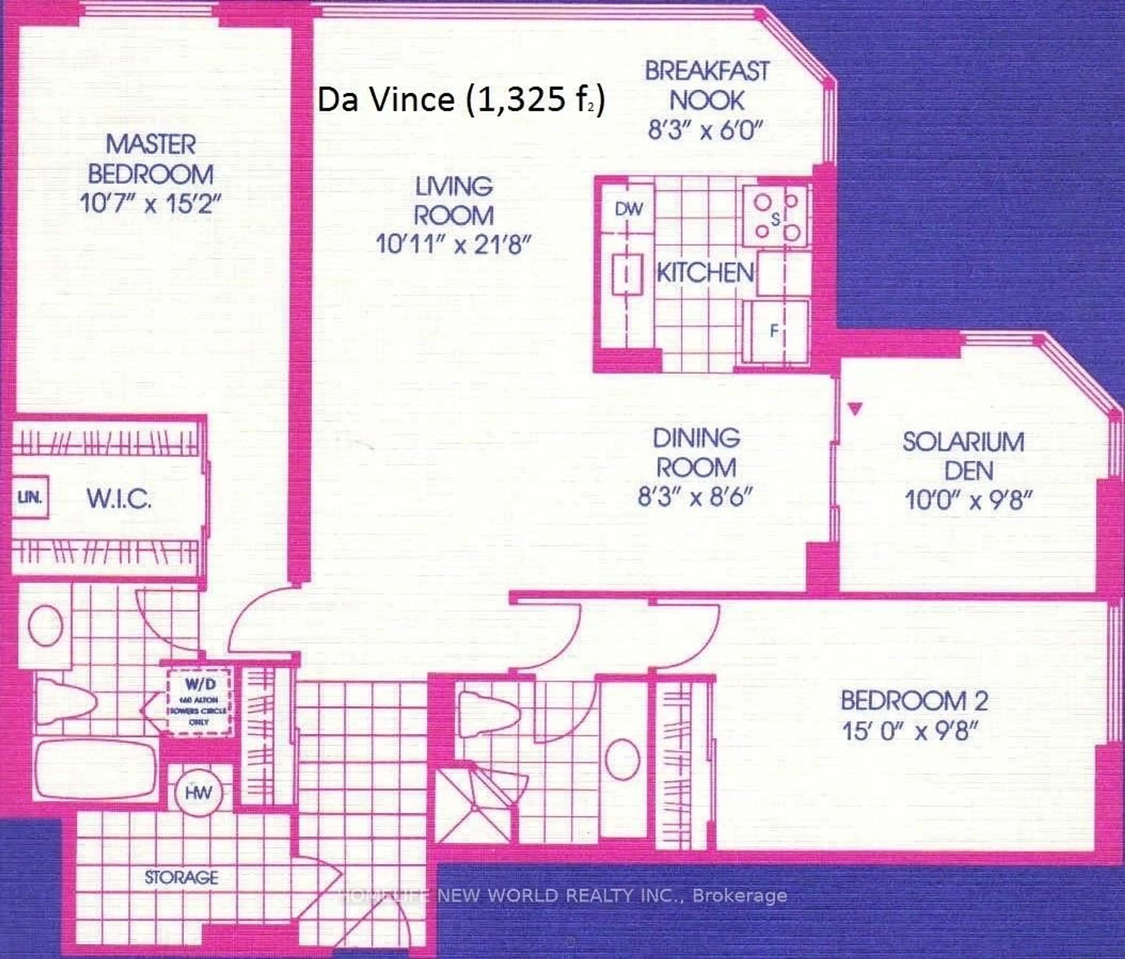 Floor plan for 150 Alton Towers Circ #1403, Toronto Ontario M1V 4X7