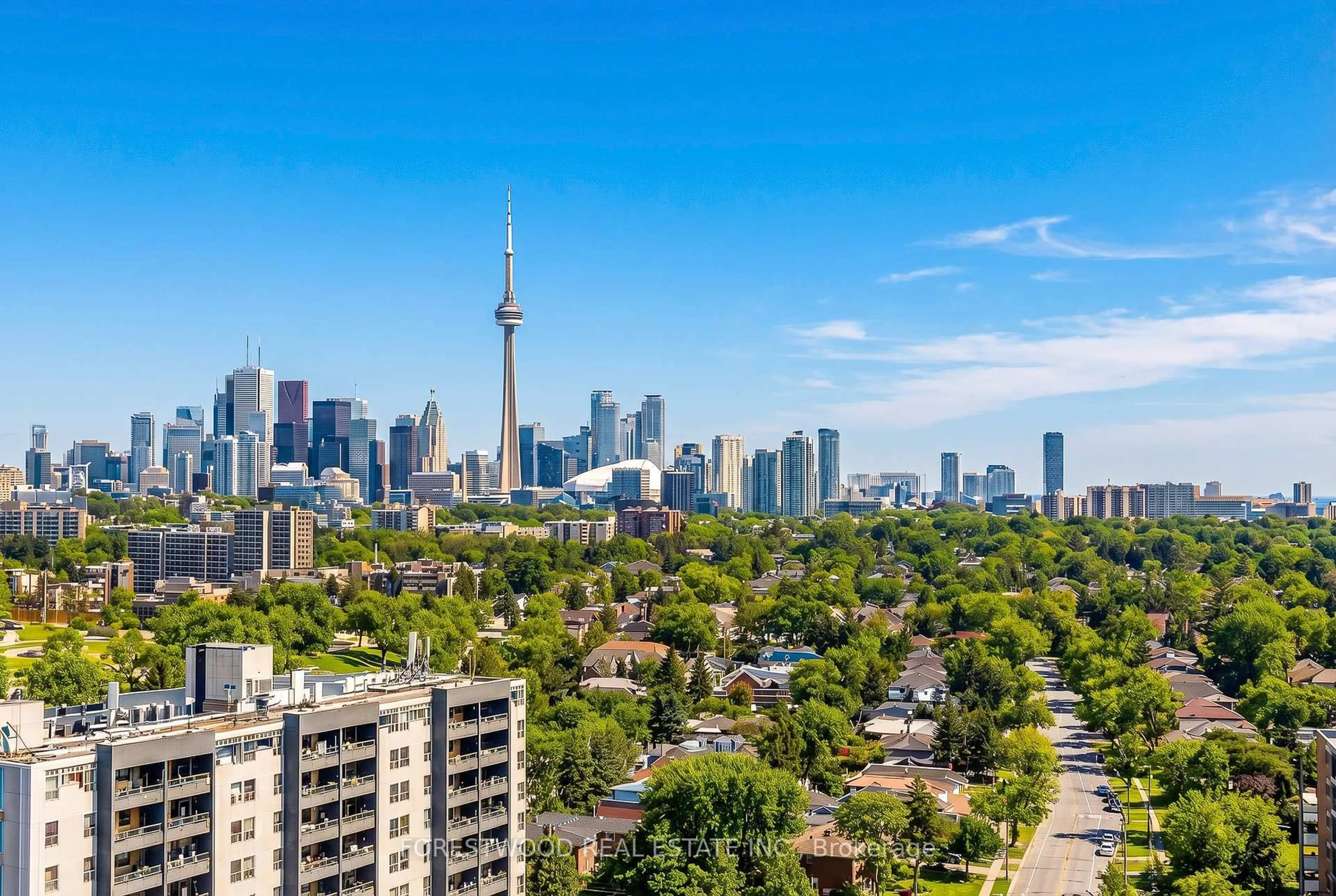 A pic from outside/outdoor area/front of a property/back of a property/a pic from drone, city buildings view from balcony for 20 Meadowglen Pl #2104, Toronto Ontario M1G 0A9