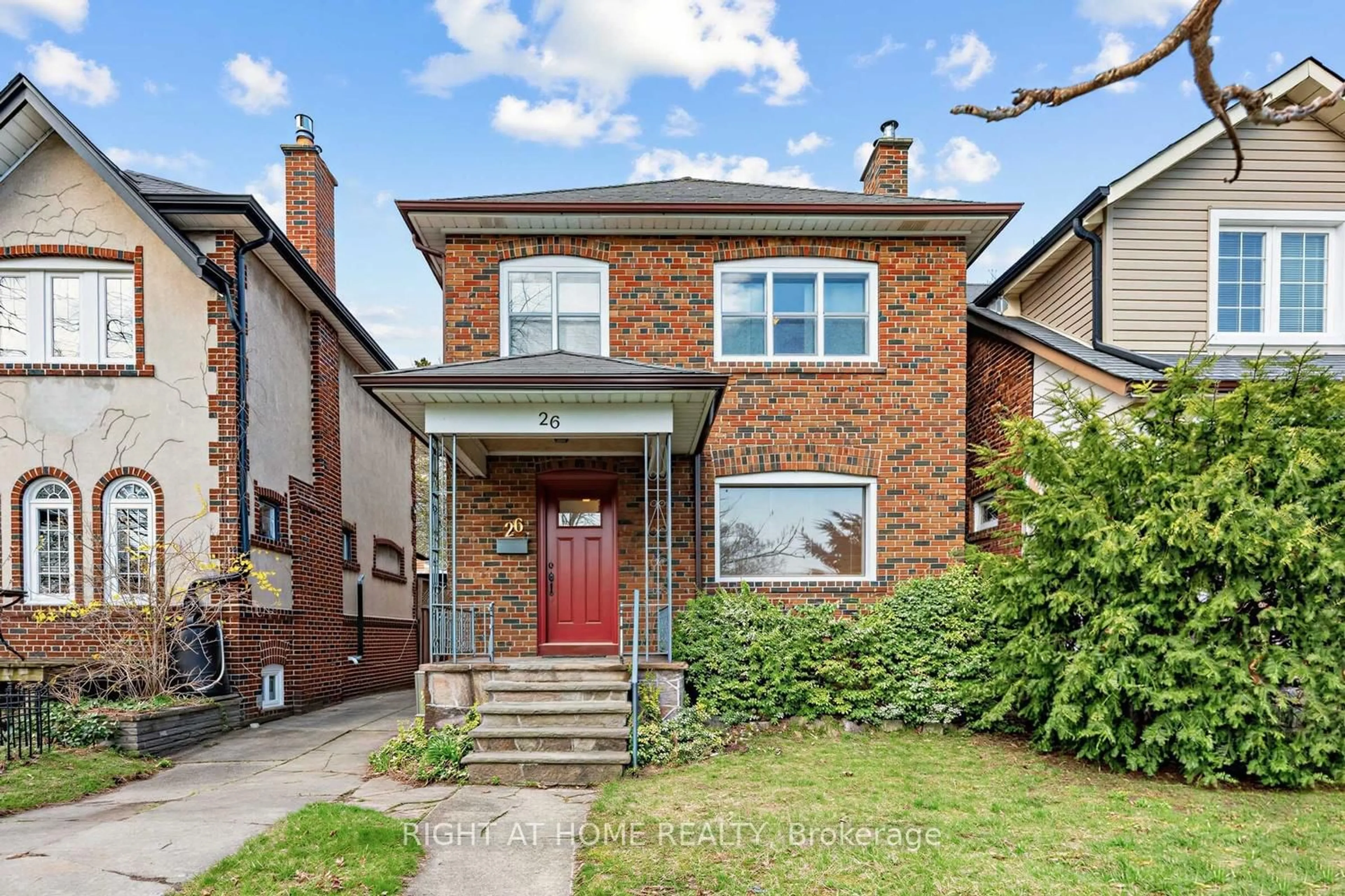 Home with brick exterior material, street for 26 Maryland Blvd, Toronto Ontario M4C 5C9