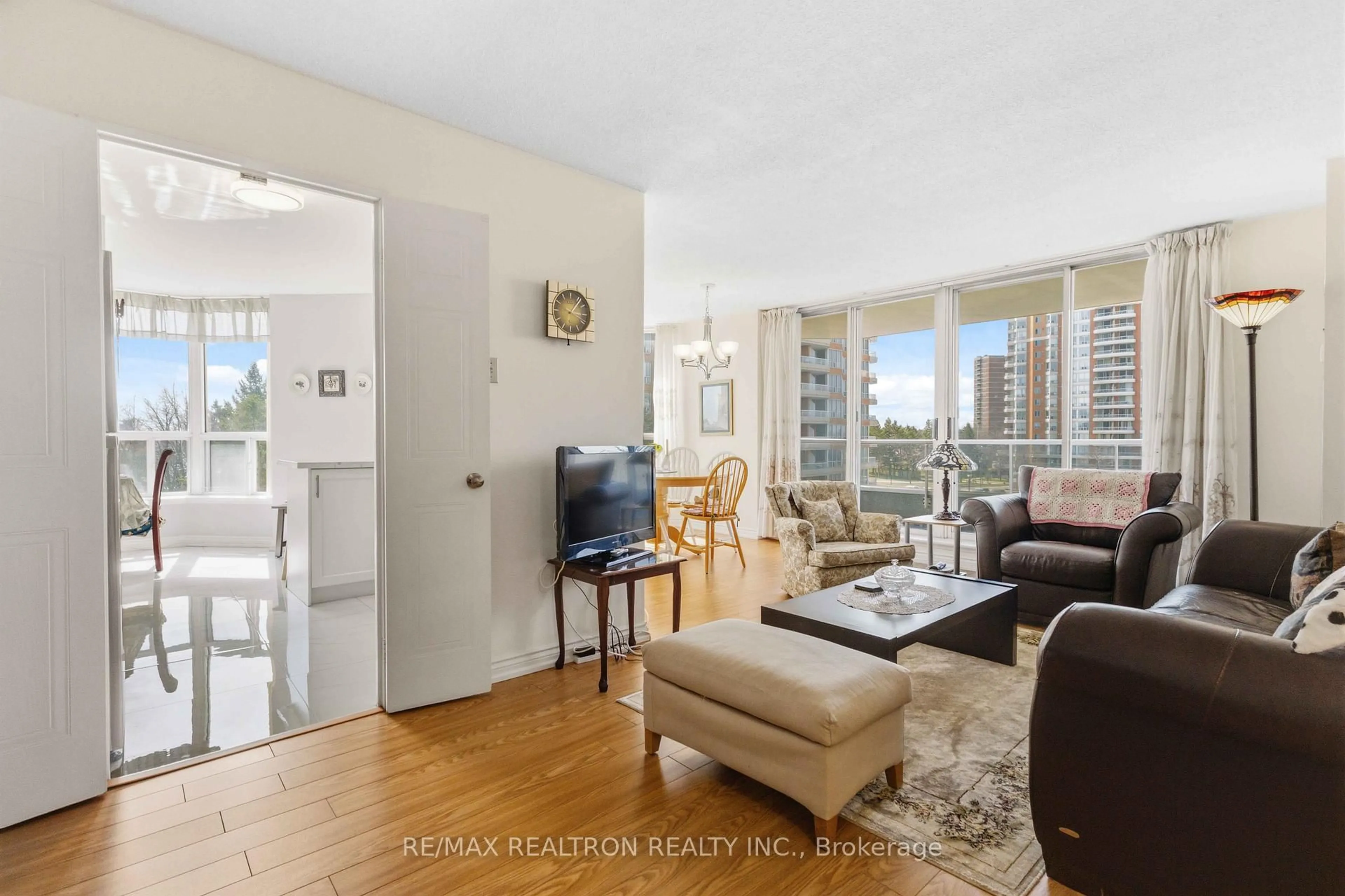 Living room with furniture, unknown for 410 McLevin Ave #508, Toronto Ontario M1B 5J5