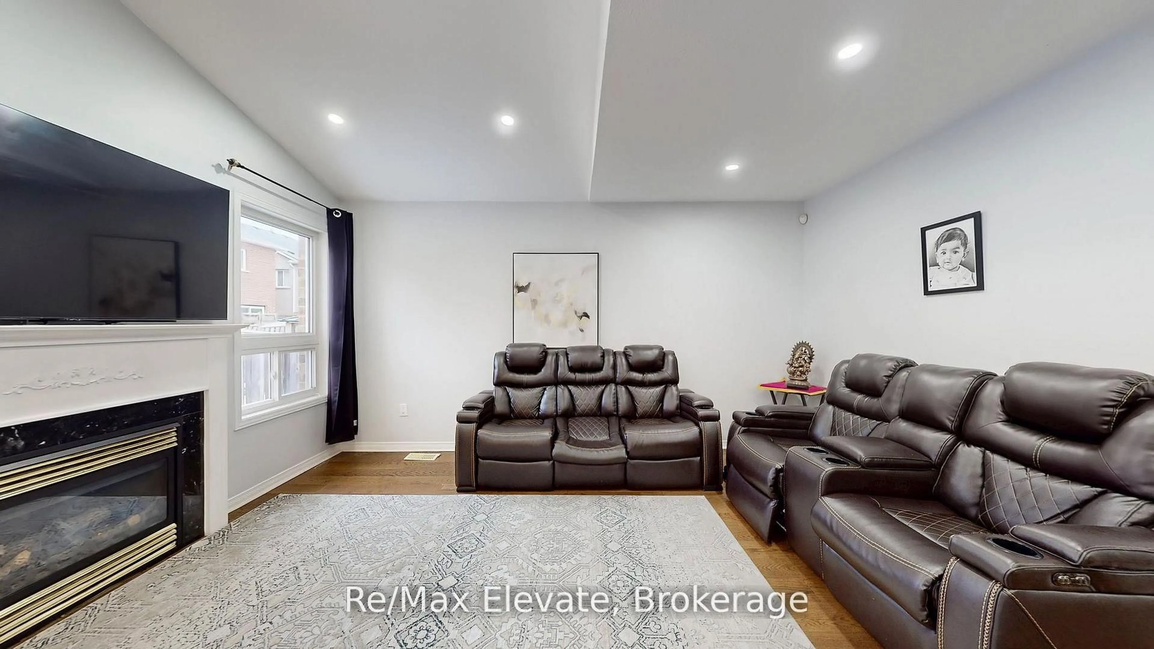 Living room with furniture, ceramic/tile floor for 12 Teasdale St, Ajax Ontario L1Z 2A7