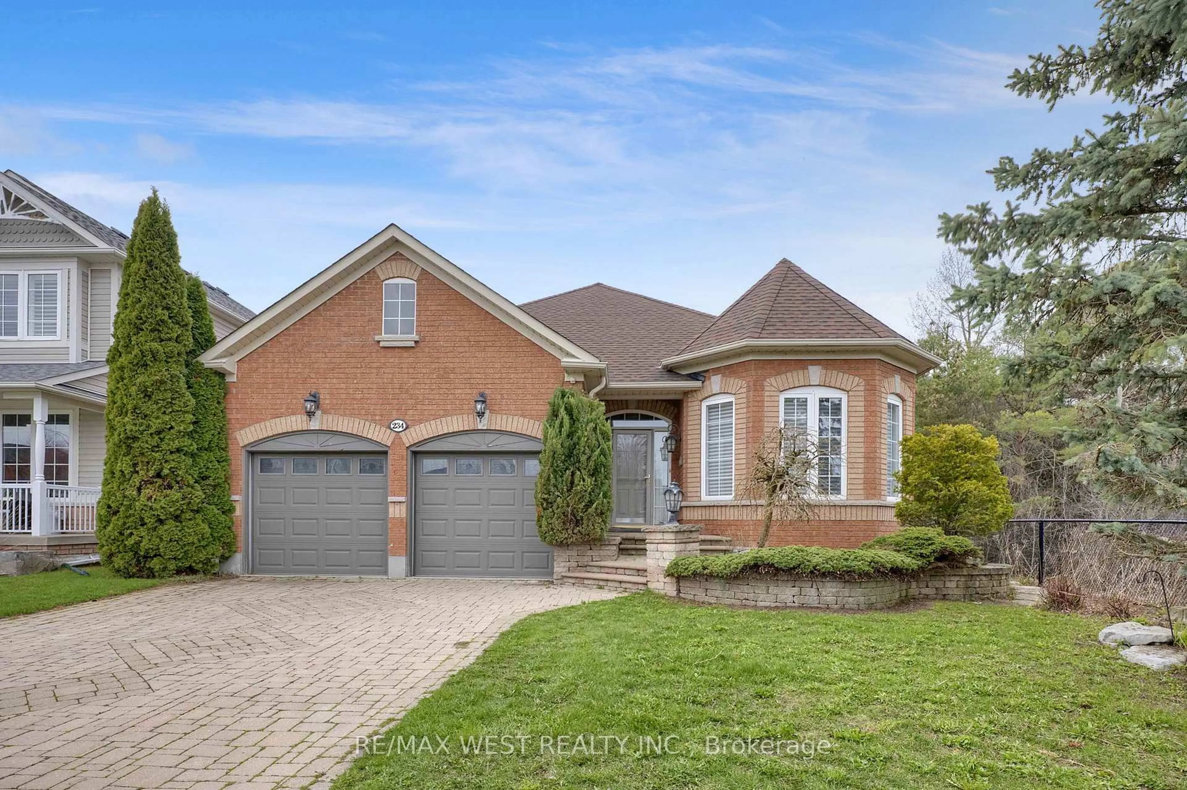 Home with brick exterior material, street for 234 Roseborough Crt, Scugog Ontario L9L 2E6