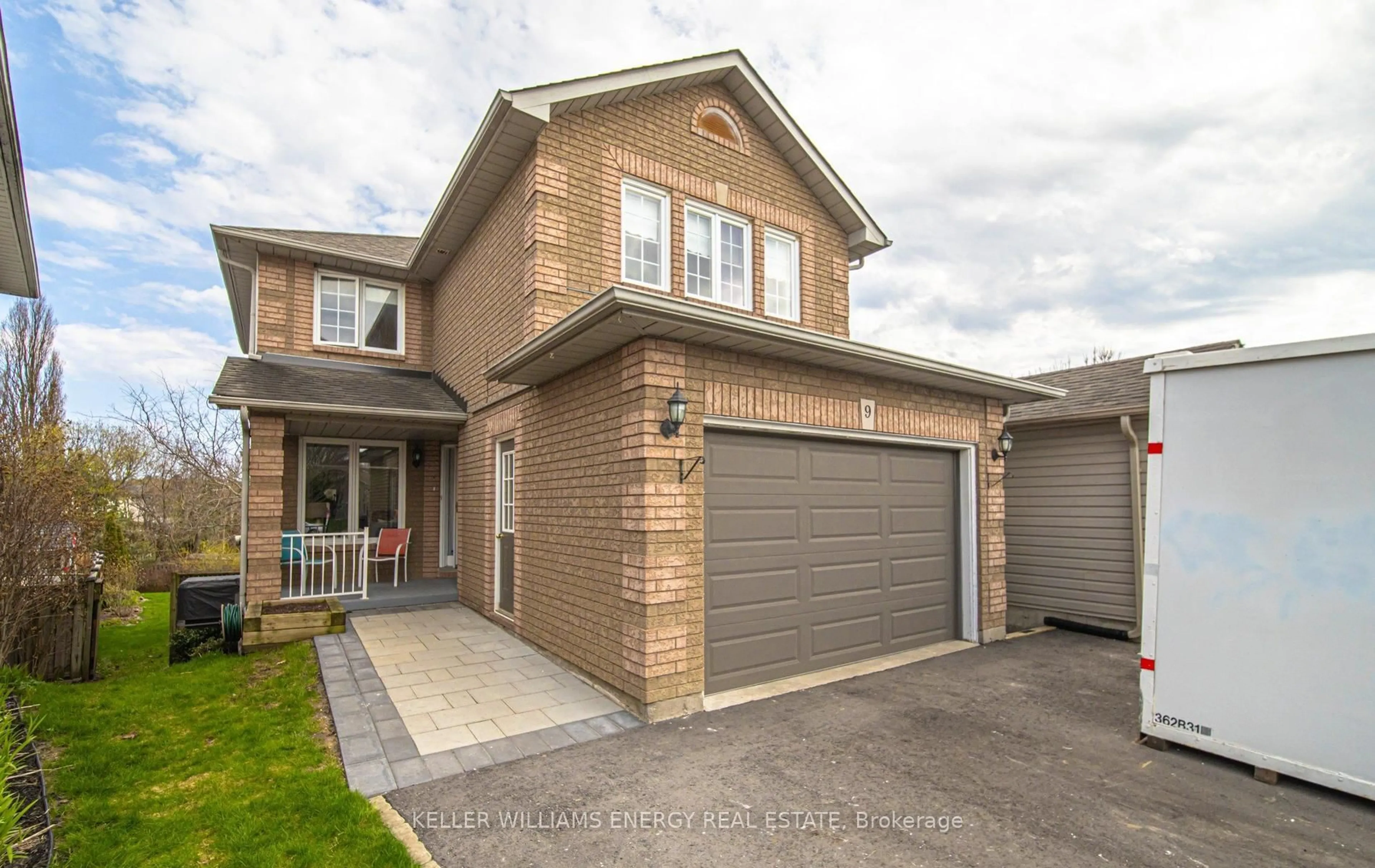 Home with brick exterior material, street for 9 Bluehaven Crt, Clarington Ontario L1C 4Y6