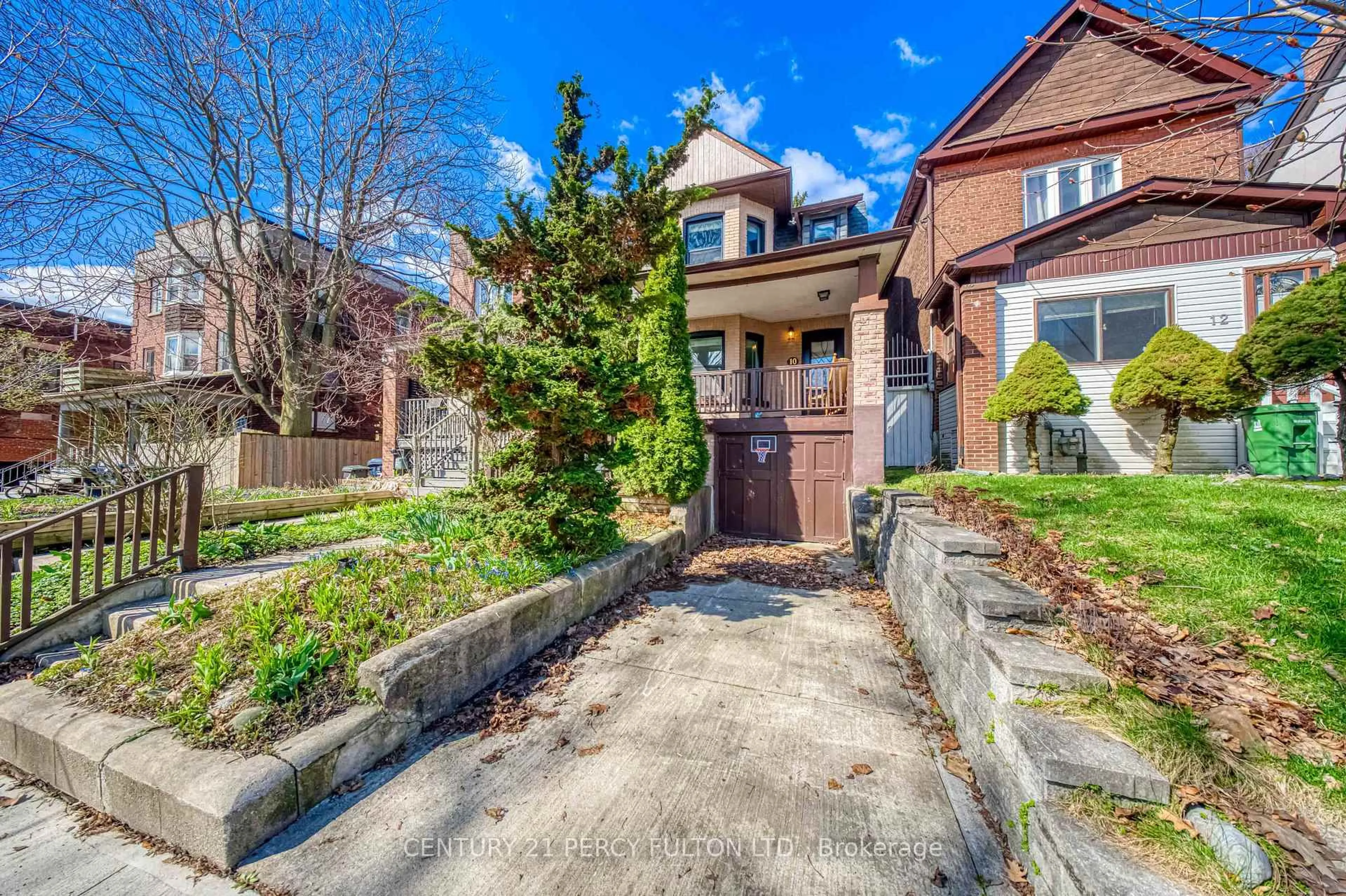 Home with brick exterior material, street for 10 Redwood Ave, Toronto Ontario M4L 2S6