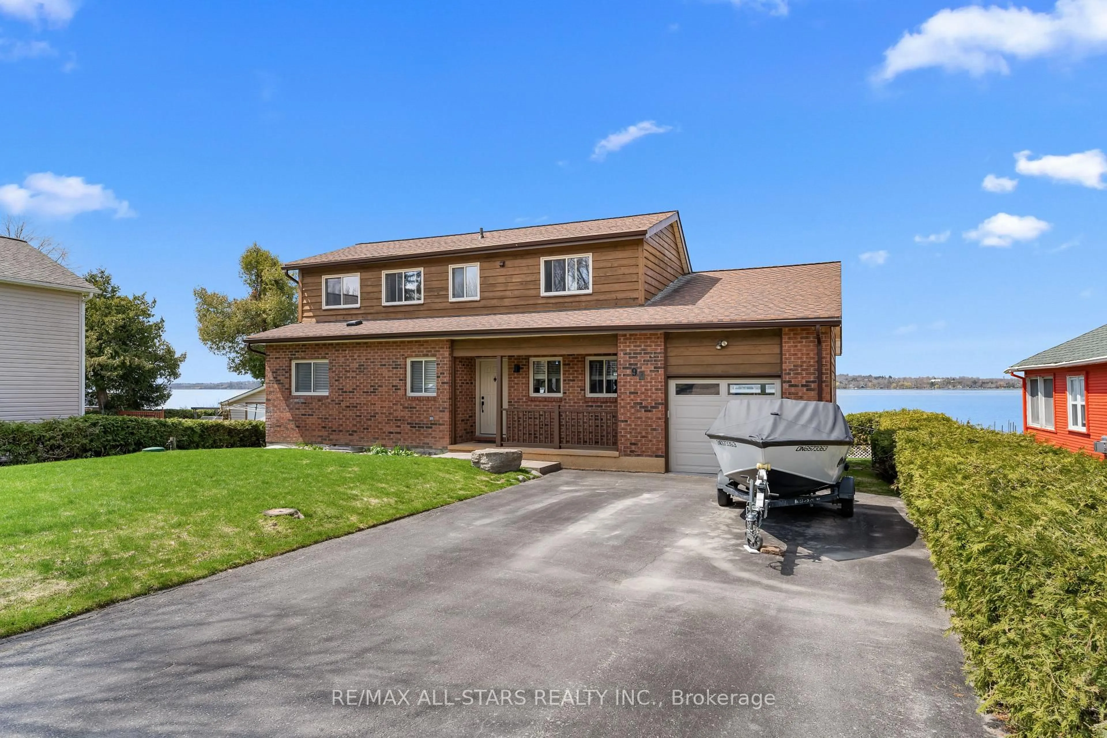 A pic from outside/outdoor area/front of a property/back of a property/a pic from drone, water/lake/river/ocean view for 97 Cedar Grove Dr, Scugog Ontario L0B 1E0