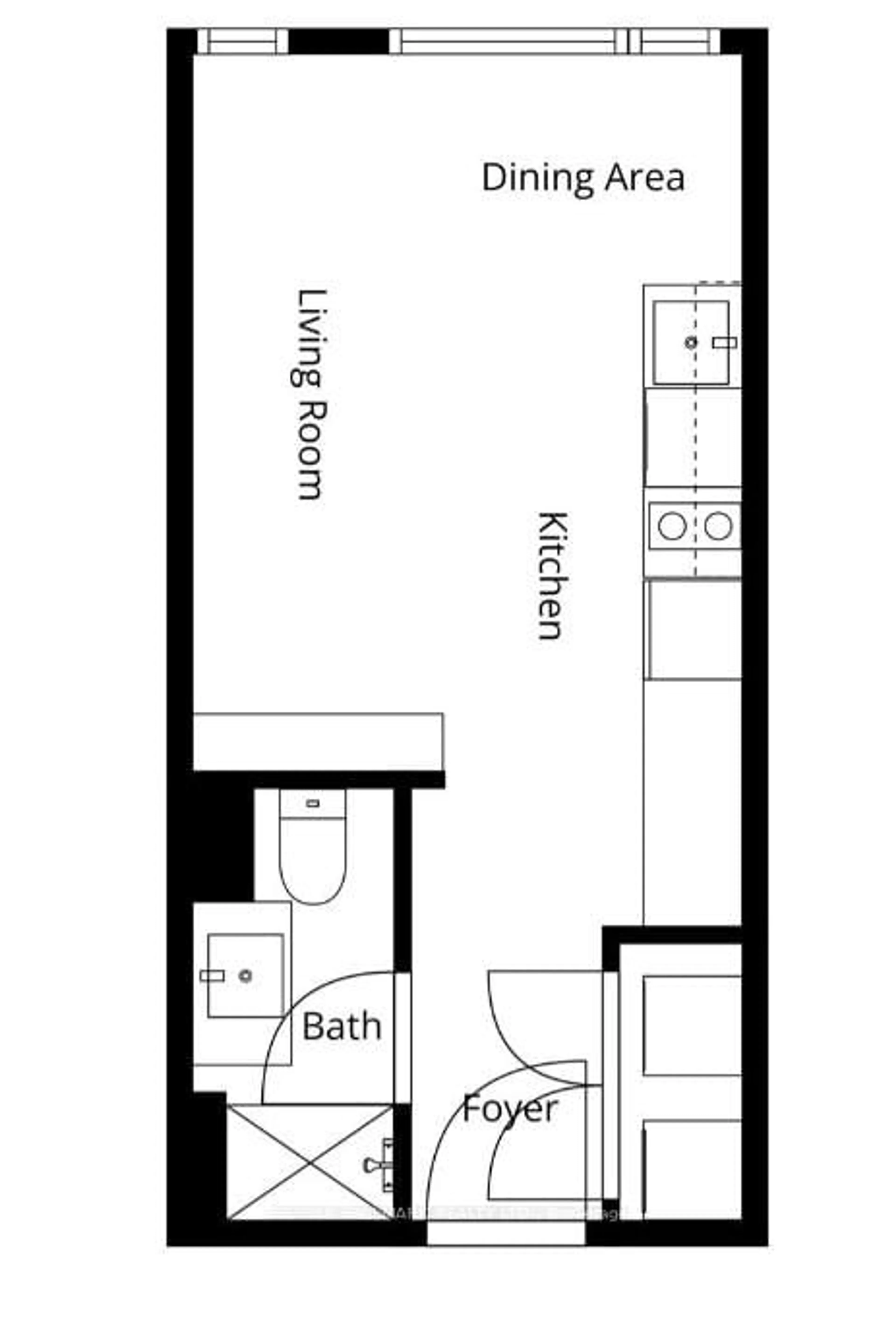 Floor plan for 1900 Simcoe St #436, Oshawa Ontario L6E 0M7