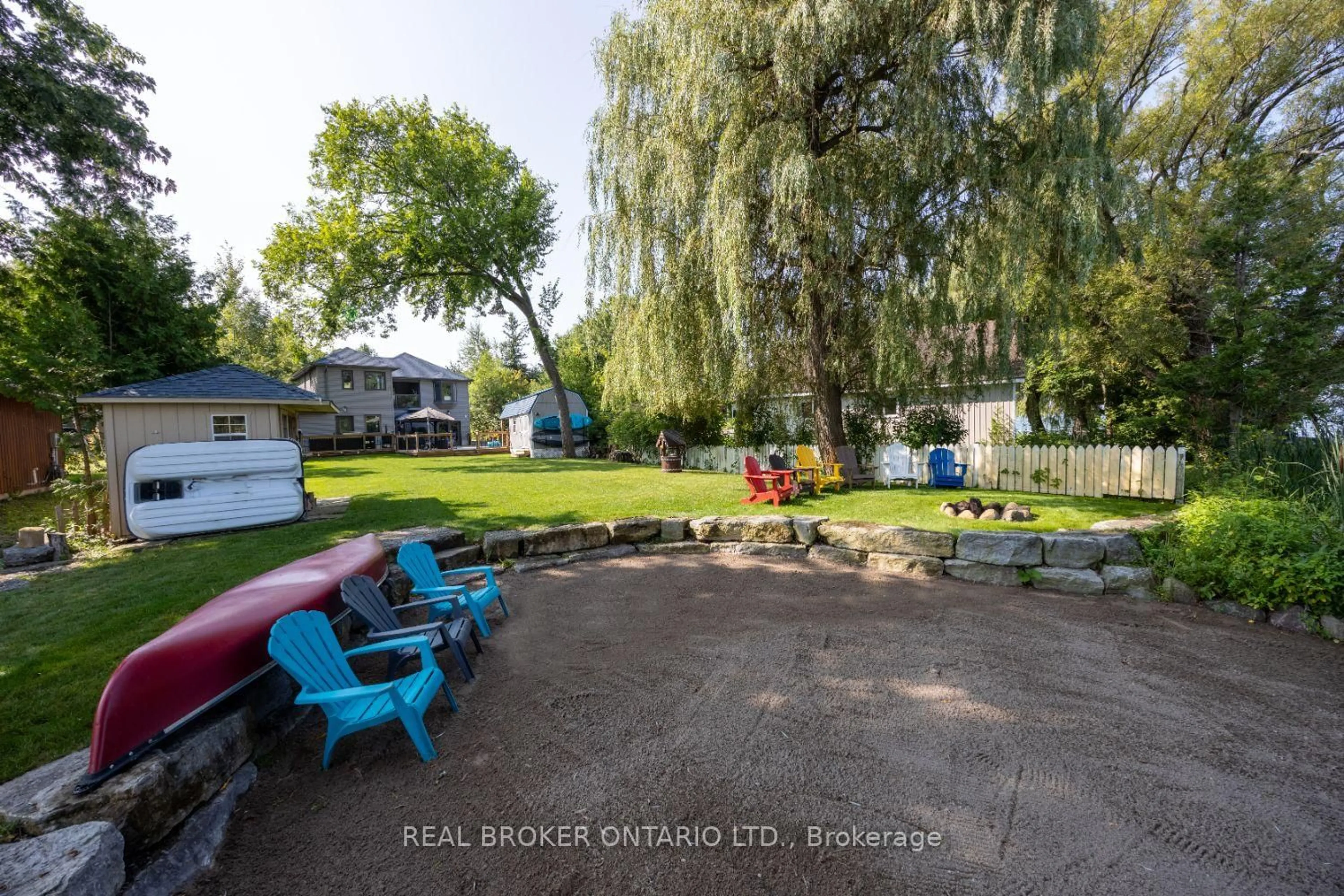 A pic from outside/outdoor area/front of a property/back of a property/a pic from drone, water/lake/river/ocean view for 526 View Lake Rd, Scugog Ontario L0B 1K0