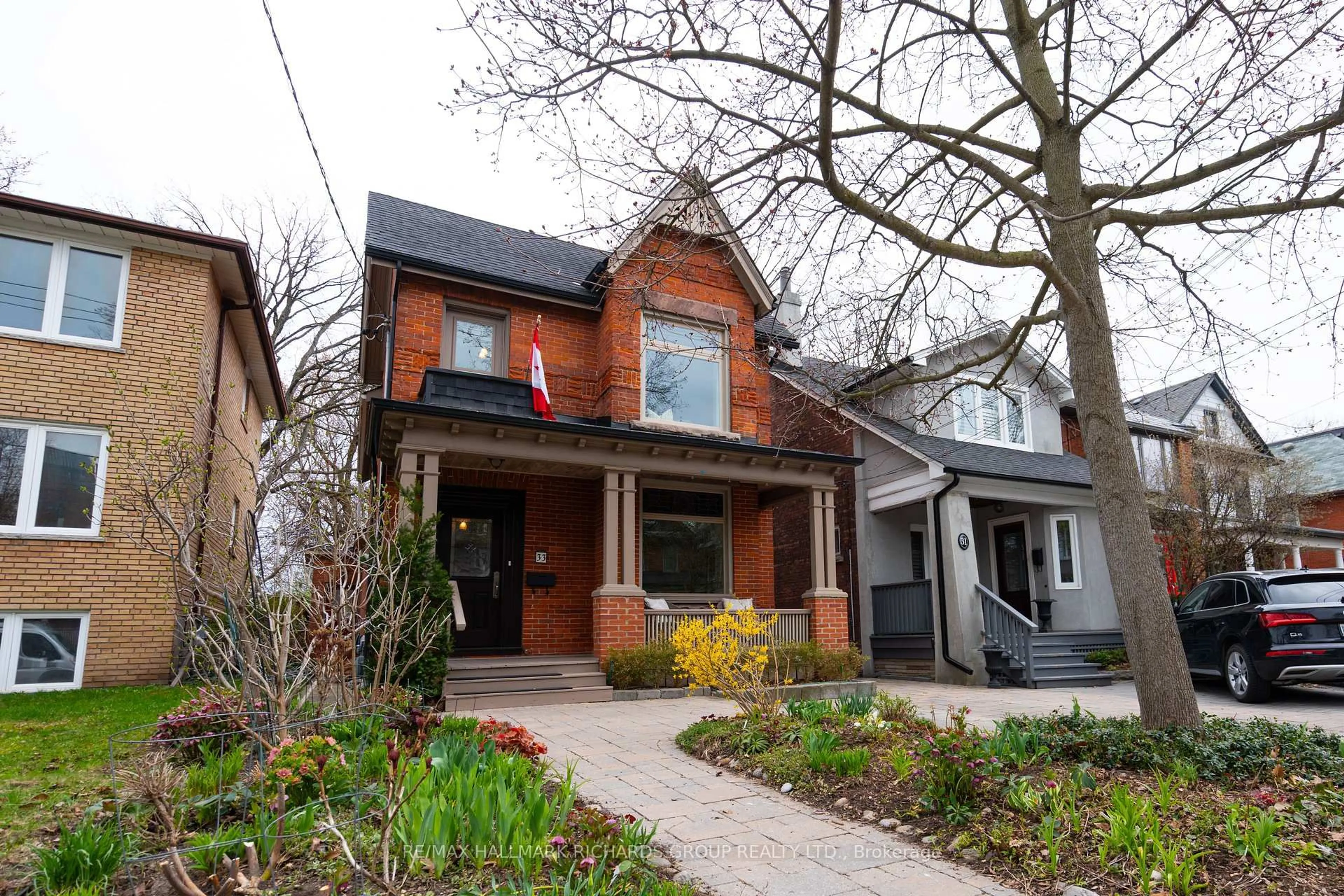 Home with brick exterior material, street for 33 Swanwick Ave, Toronto Ontario M4E 1Z2