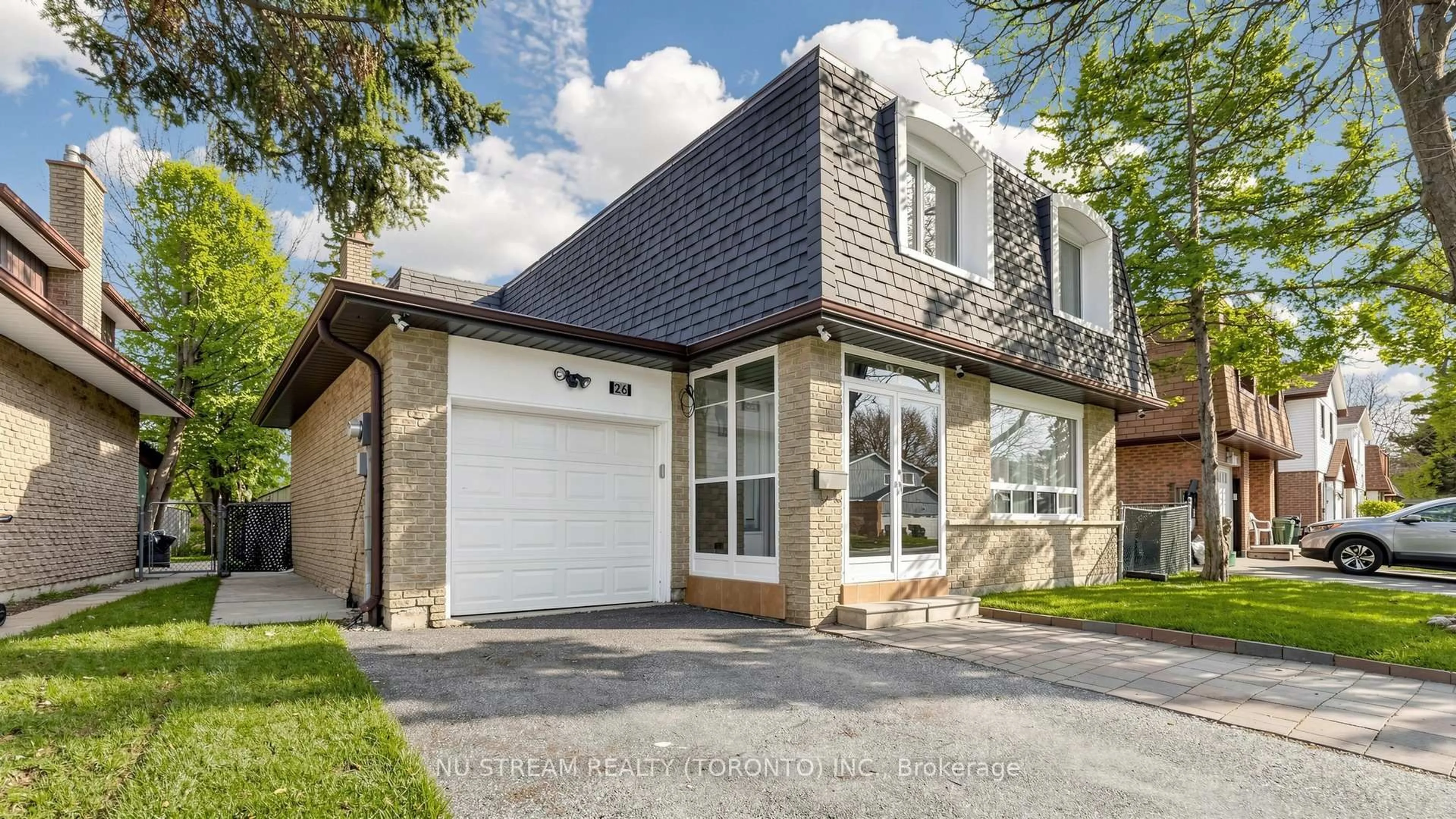 Home with brick exterior material, street for 26 Alexmuir Blvd, Toronto Ontario M1V 1H1