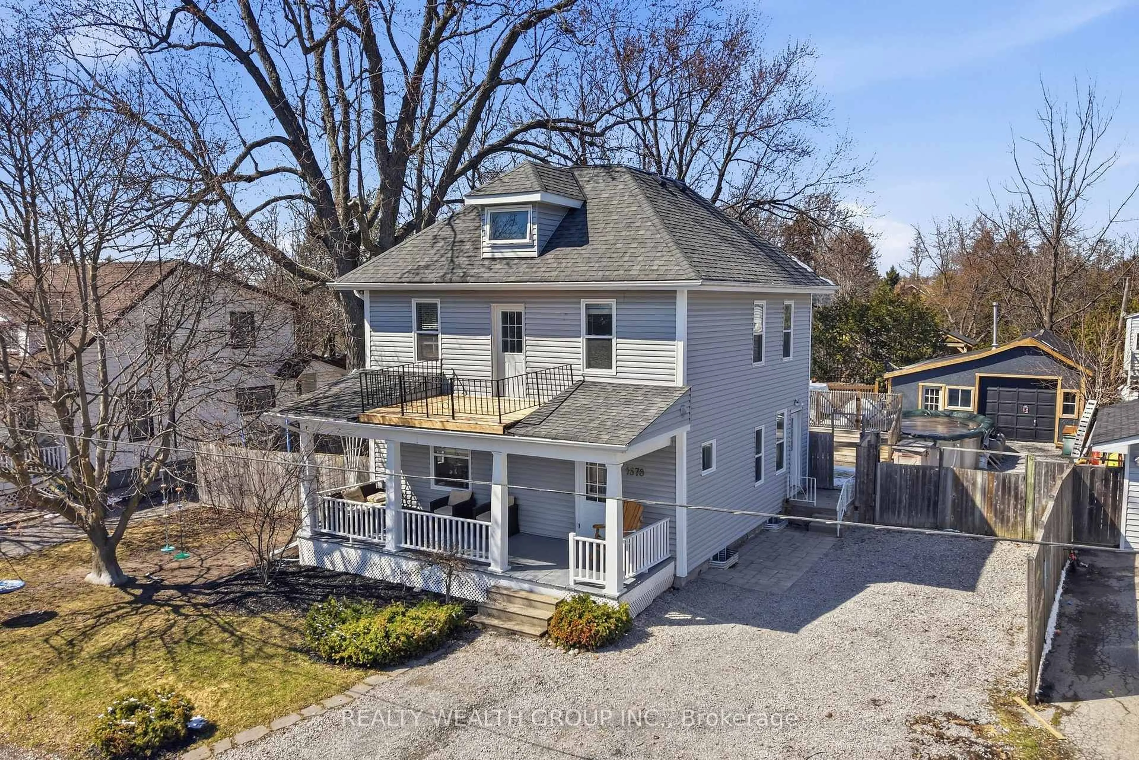 A pic from outside/outdoor area/front of a property/back of a property/a pic from drone, street for 1678 David St, Pickering Ontario L1Y 1B2