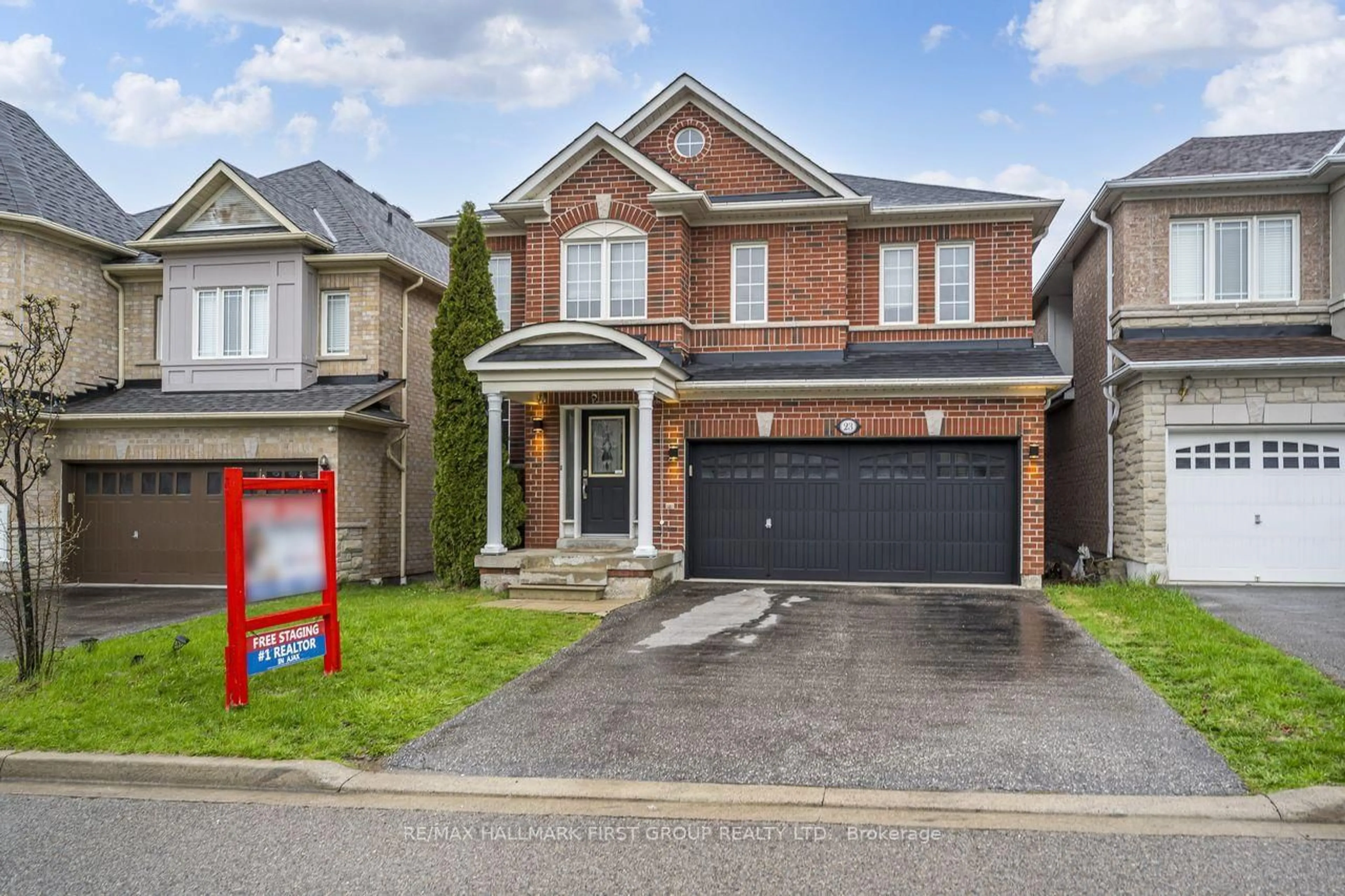 Home with brick exterior material, street for 23 Durling Rock St, Ajax Ontario L1Z 1S6