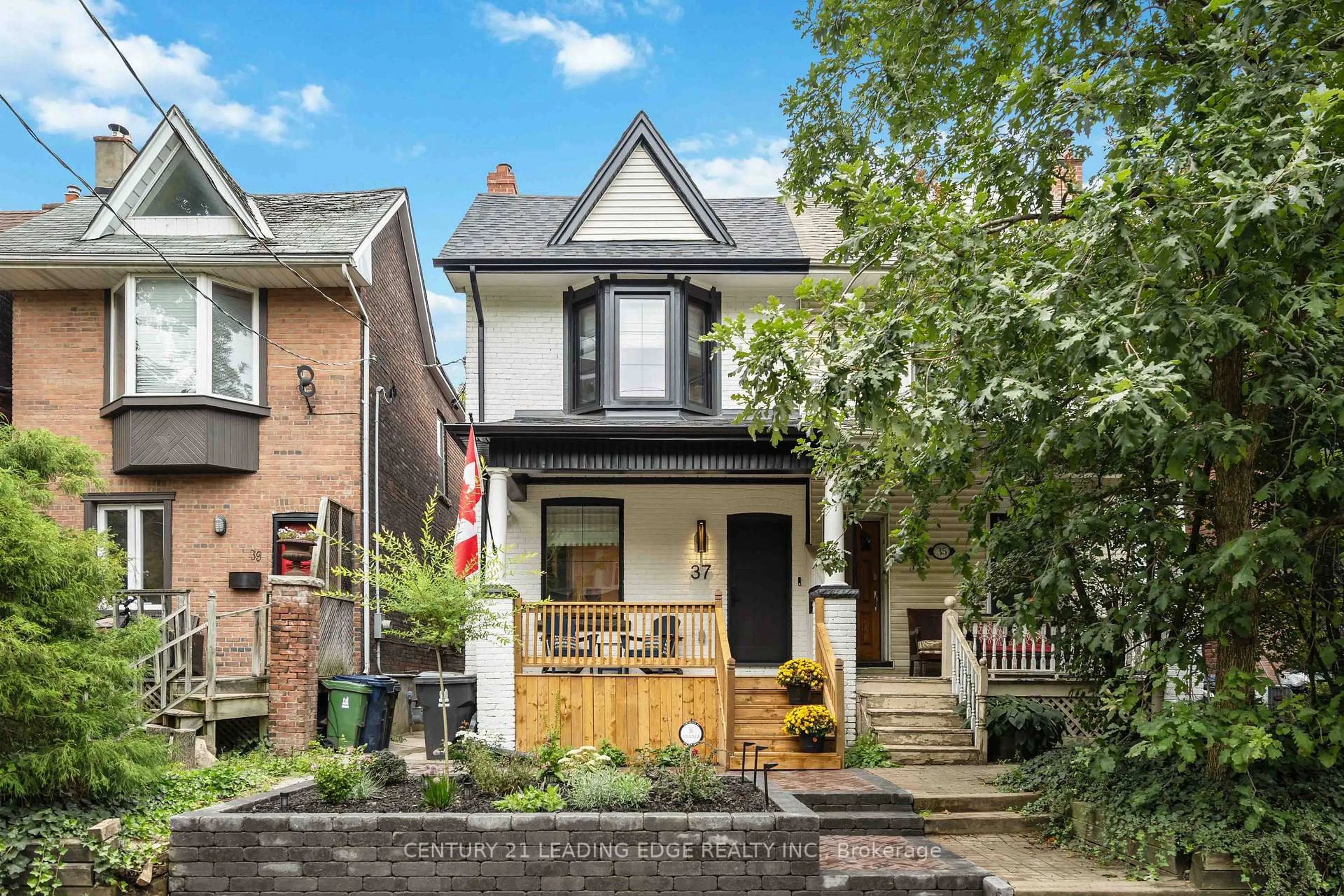 Home with brick exterior material, street for 37 BERTMOUNT Ave, Toronto Ontario M4M 2X8
