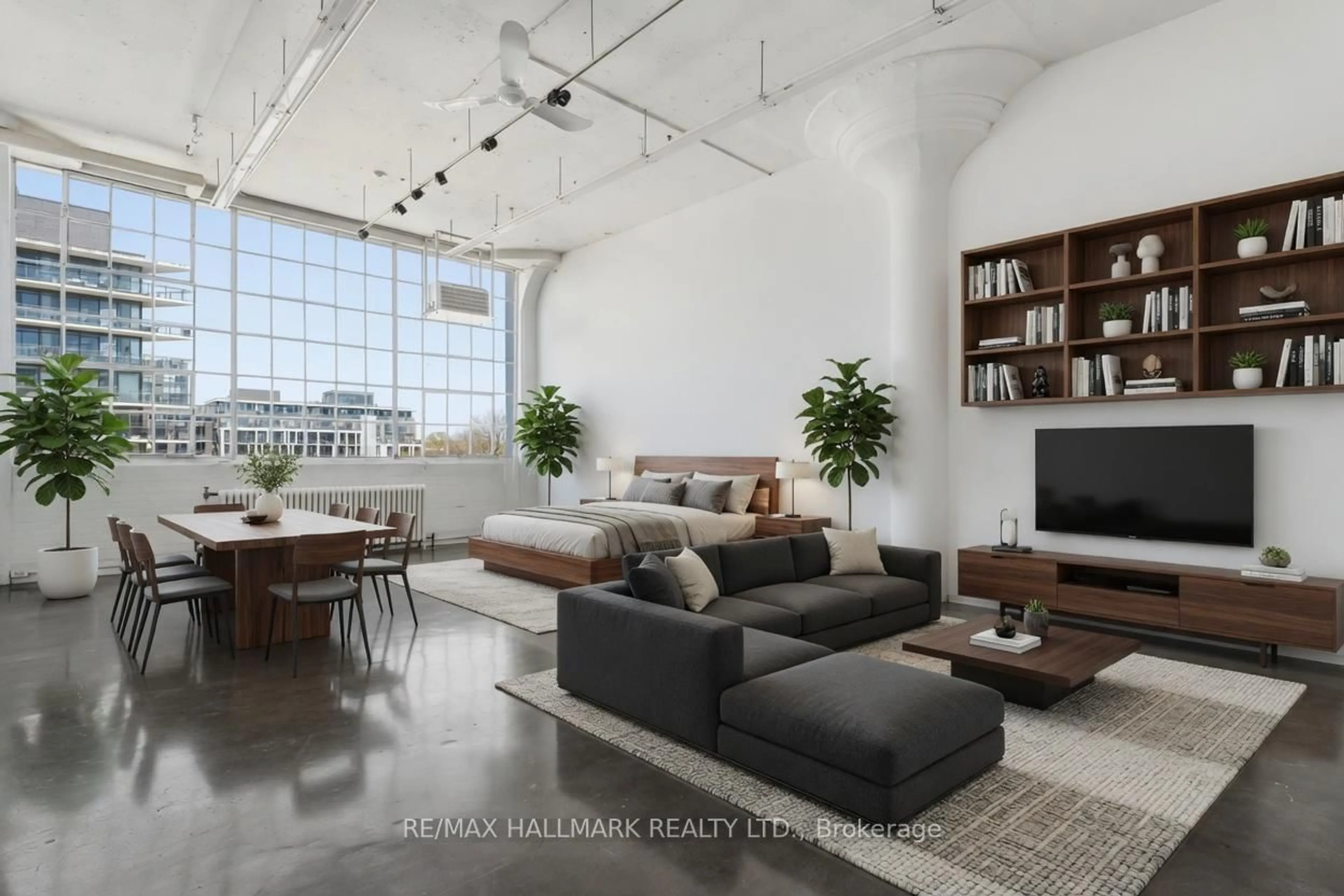 Living room with furniture, unknown for 245 Carlaw Ave #405a, Toronto Ontario M4M 2S1