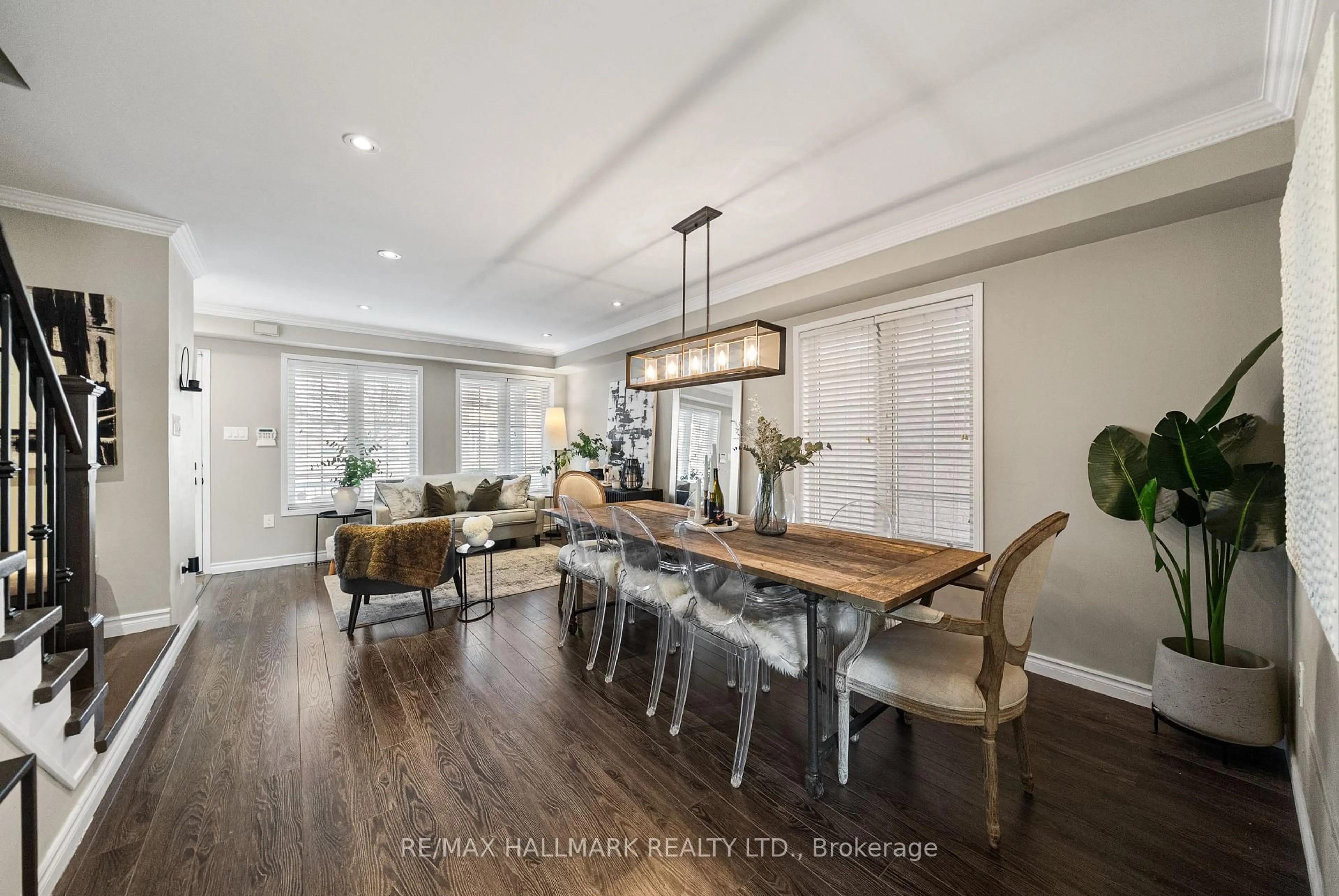 Dining room, wood/laminate floor for 42 Moynahan Cres, Ajax Ontario L1Z 1P1