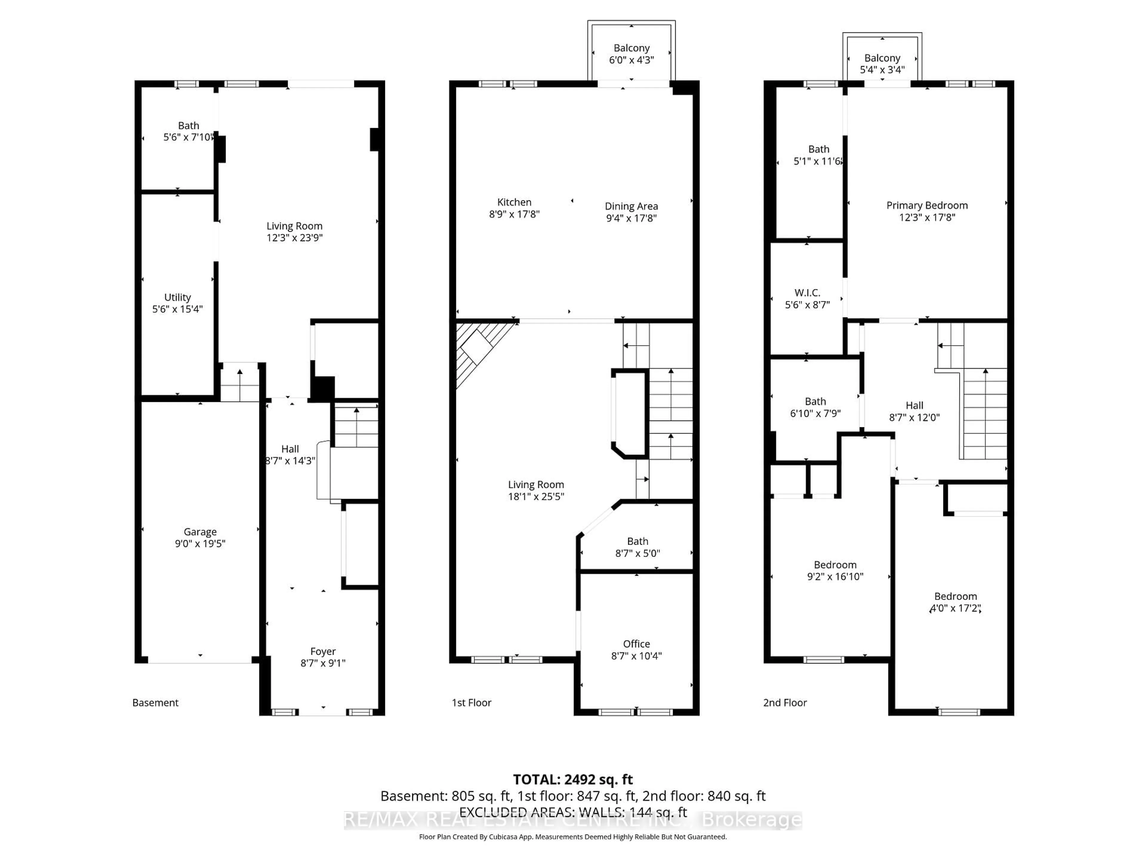 Floor plan for 1577 Bruny Ave, Pickering Ontario L1X 0C5