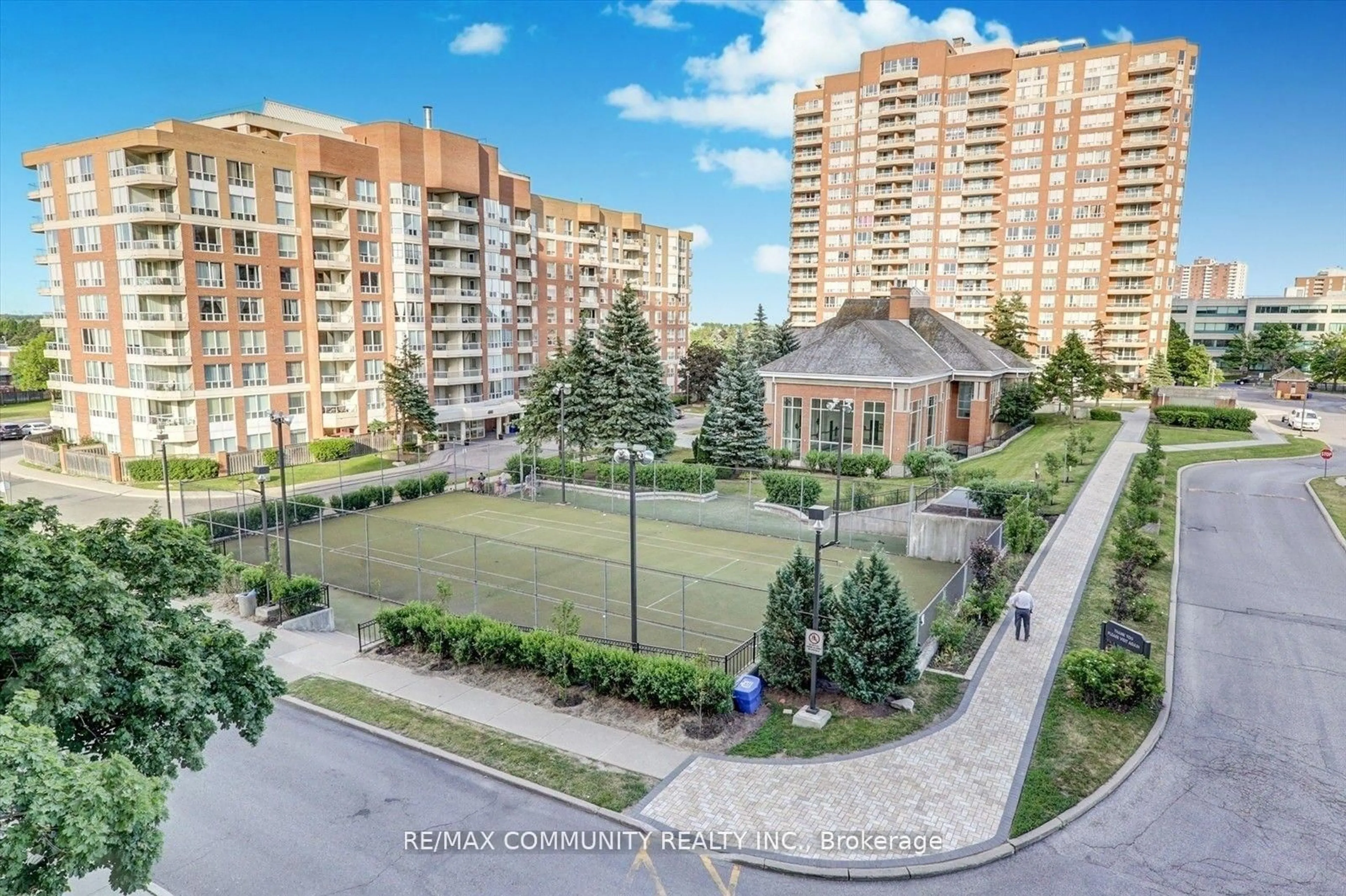 A pic from outside/outdoor area/front of a property/back of a property/a pic from drone, city buildings view from balcony for 430 Mclevin Ave #Ph11, Toronto Ontario M1B 5P1