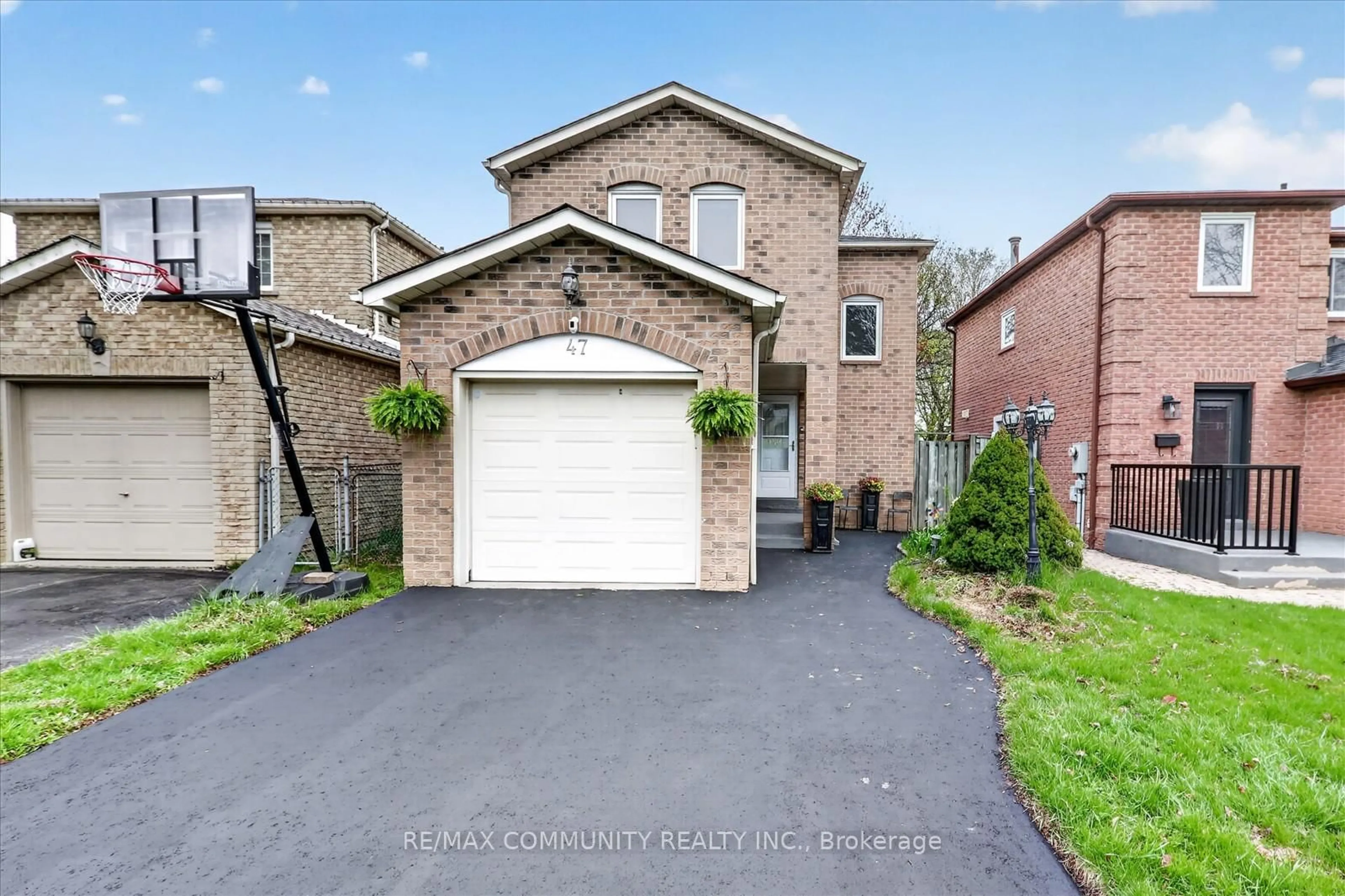 Home with brick exterior material, street for 47 Radford Dr, Ajax Ontario L1T 2G5