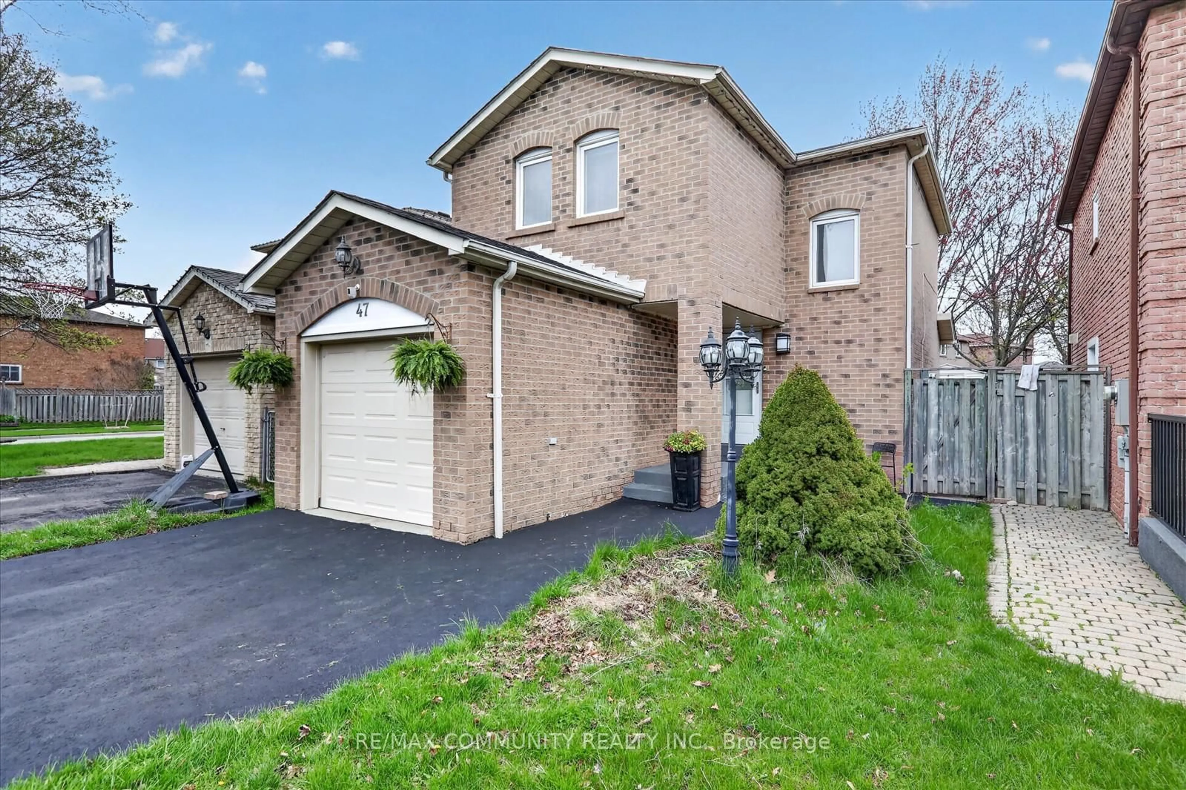 Home with brick exterior material, street for 47 Radford Dr, Ajax Ontario L1T 2G5