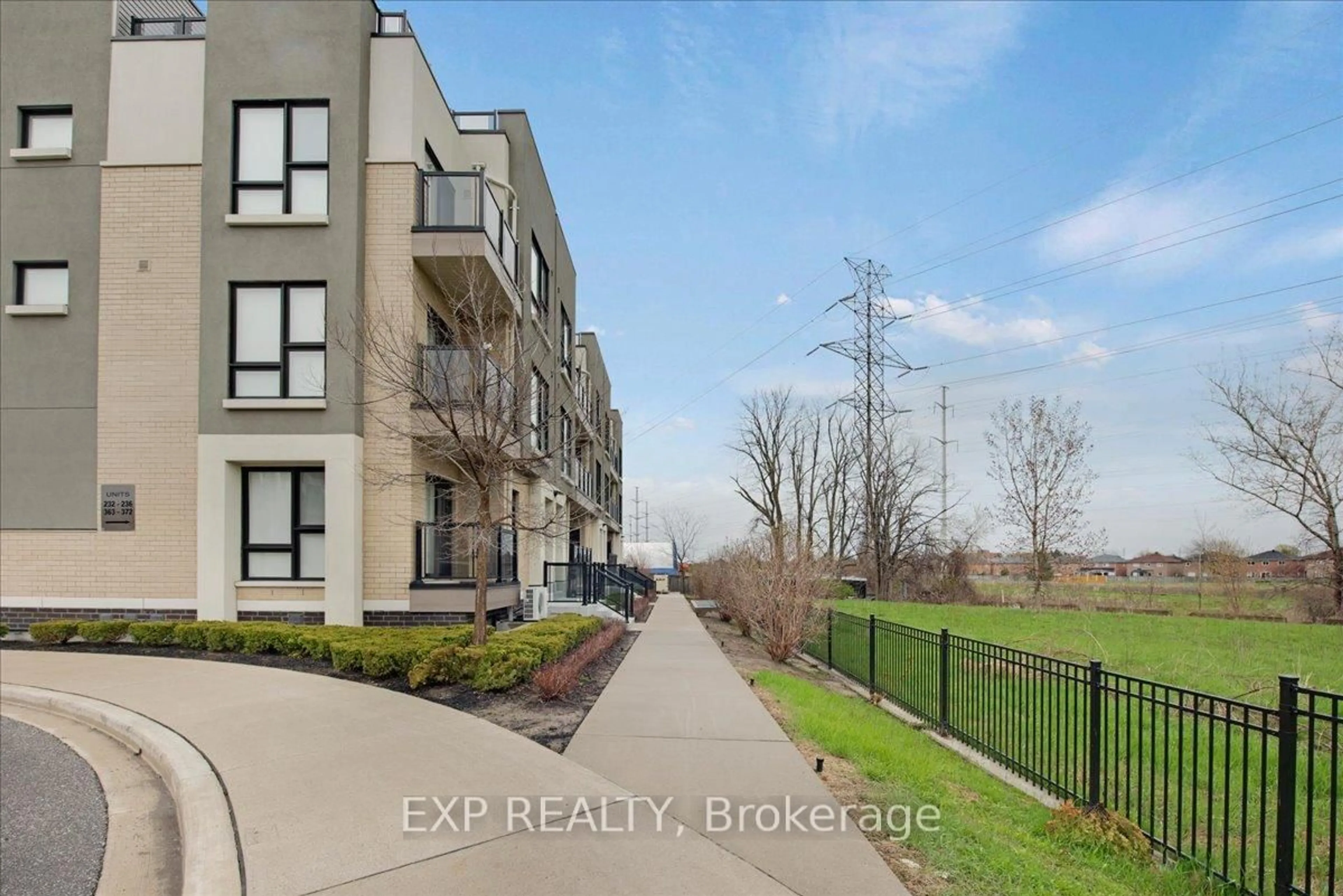 A pic from outside/outdoor area/front of a property/back of a property/a pic from drone, water/lake/river/ocean view for 515 Kingbird Grve #369, Toronto Ontario M1B 5R7