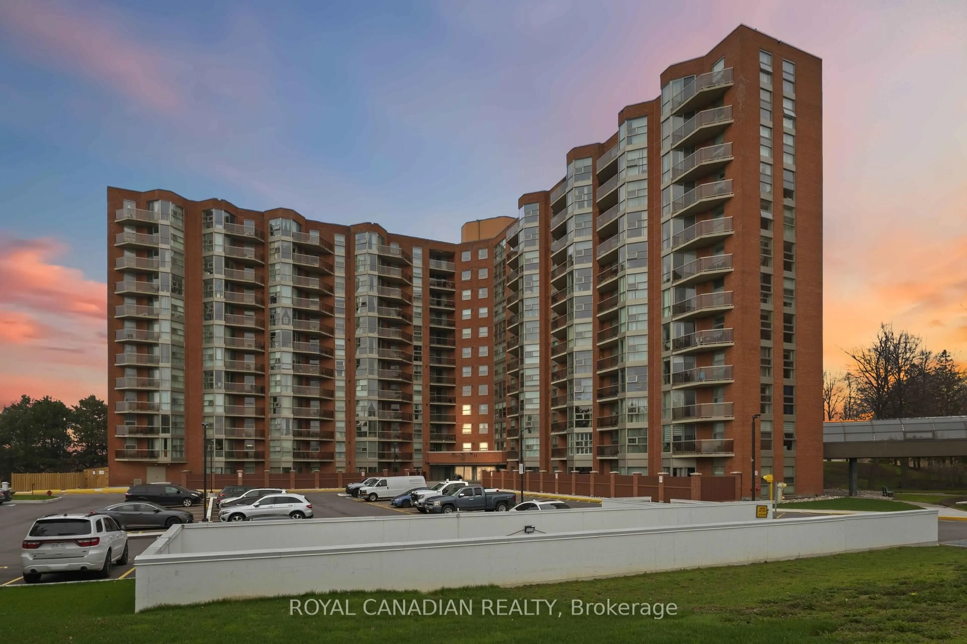 A pic from outside/outdoor area/front of a property/back of a property/a pic from drone, unknown for 20 Dean Park Rd #510, Toronto Ontario M1B 3G9