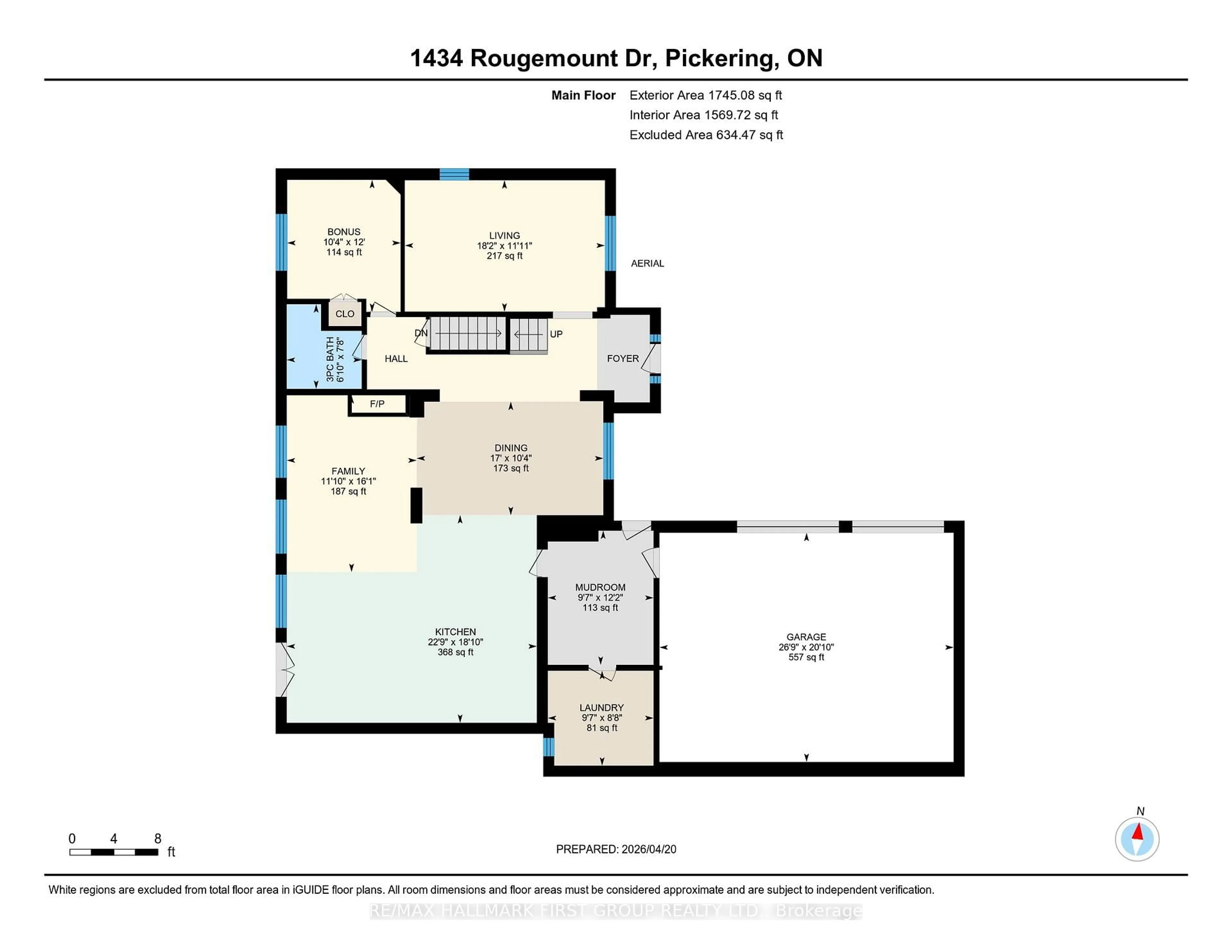 Floor plan for 1434 Rougemount Dr, Pickering Ontario L1V 1N1