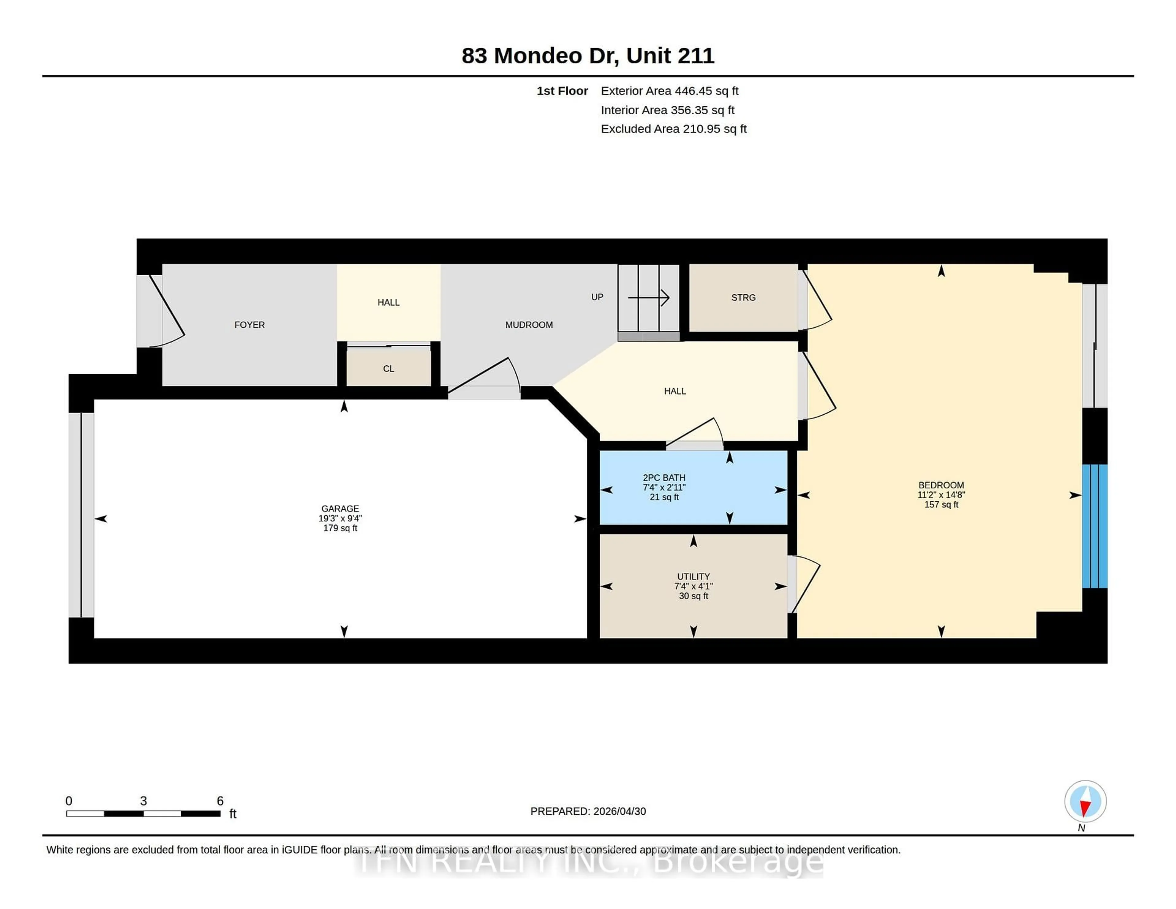 Floor plan for 83 Mondeo Dr #211, Toronto Ontario M1P 5B6